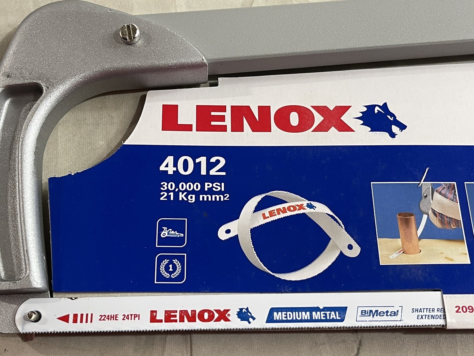 Lenox 4012 Bi-Metal, Shatter Resistant Hacksaw Extended Life 30,000 PSI – NEW