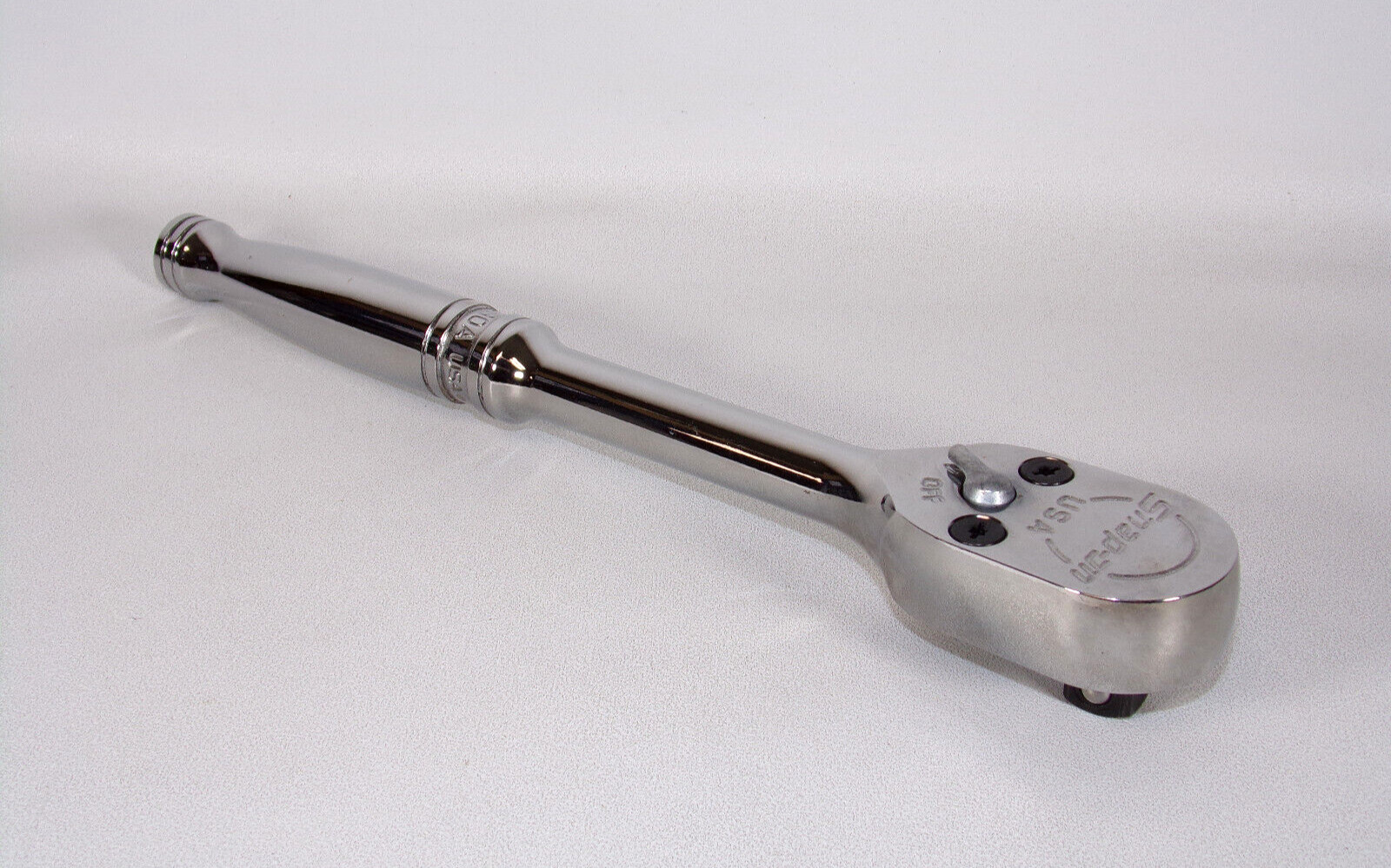 Snap-on Tools USA NEW STYLE 1/2″ Drive Fine 80 Tooth Chrome Handle Ratchet S80A