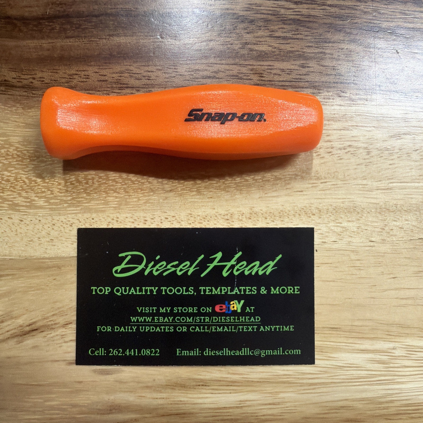 *RARE* Snap-on Tool NEON ORANGE 3/8″ Dr Replacement Hard Handle Ratchet Grip