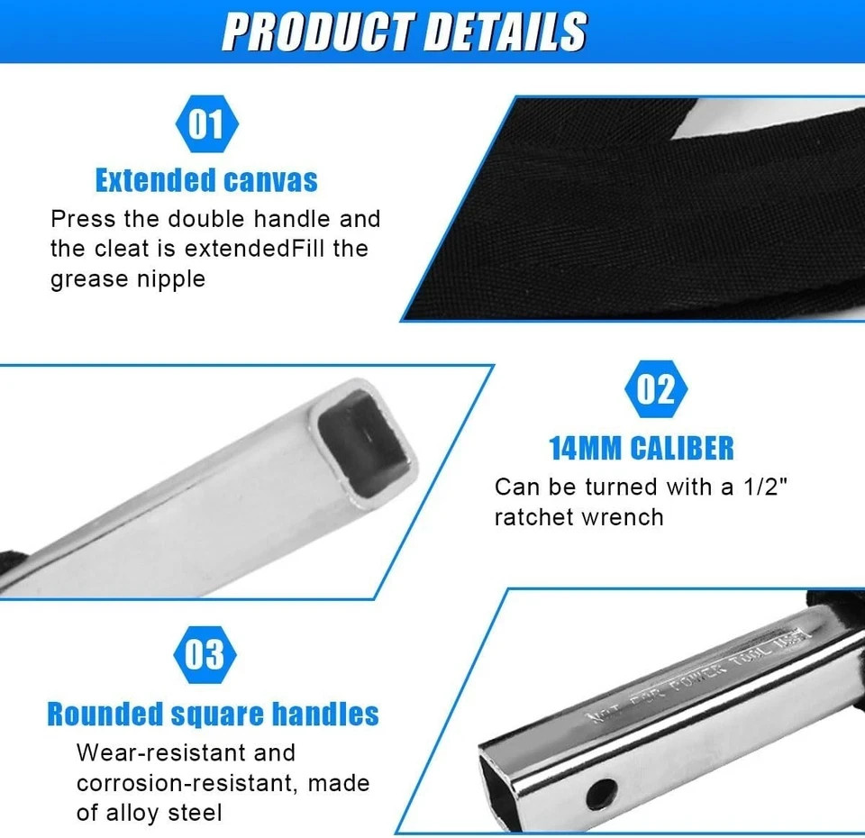 1/2″ Drive Strap Wrench, Heavy Duty Oil Filter Removal Tool, Adjustable Oil C…