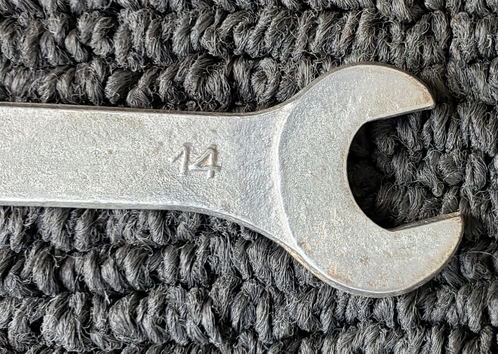 Vintage RENAULT Double Open End Wrench 14mm x 17mm Steel Finish