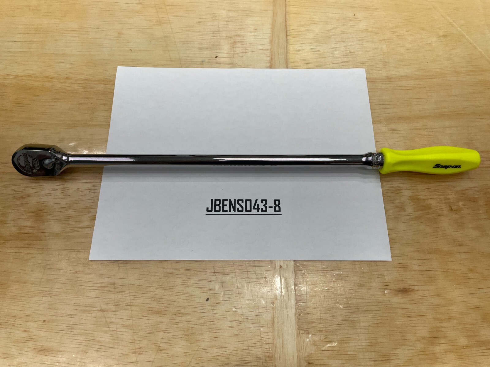 Snap-on Tools NEW HI-VIZ 3/8″ Drive Hard Grip Extra-Long Fixed Ratchet FHLLD80HV