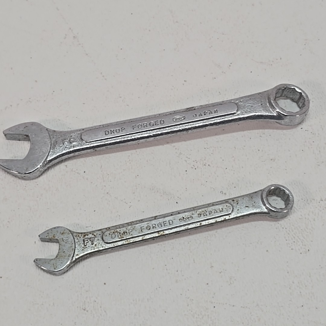 2 Fuller Japan KTC Combination Metric Wrenches 12 Point 10mm & 7mm