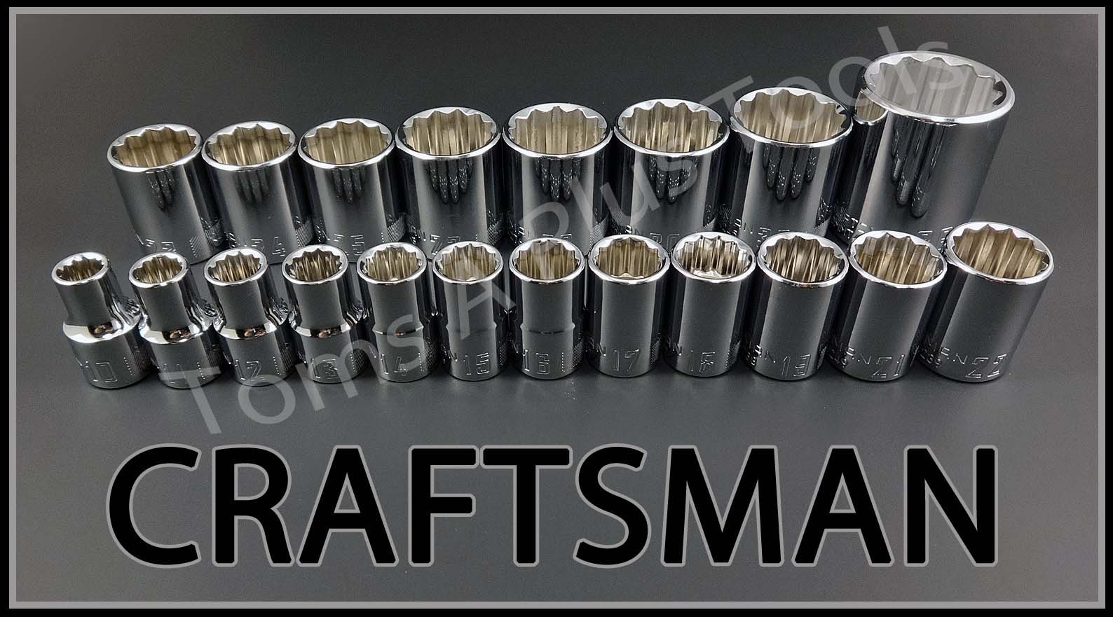 CRAFTSMAN HAND TOOLS 36pc 1/2 SAE METRIC MM 12pt ratchet wrench socket set