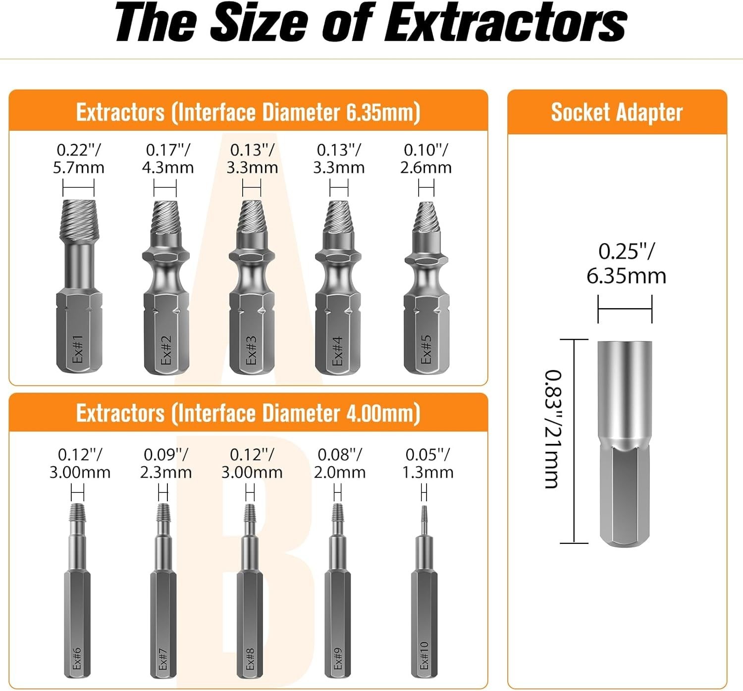 Damaged Screw Extractor Set, 22 PCS Easy Out Stripped Screw Extractor Kit, Al…
