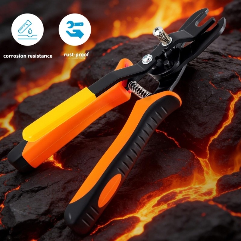 2Pcs Air Tube Clamp Wrenches Repair for Vehicle Maintenance Slip Resistant Mouth