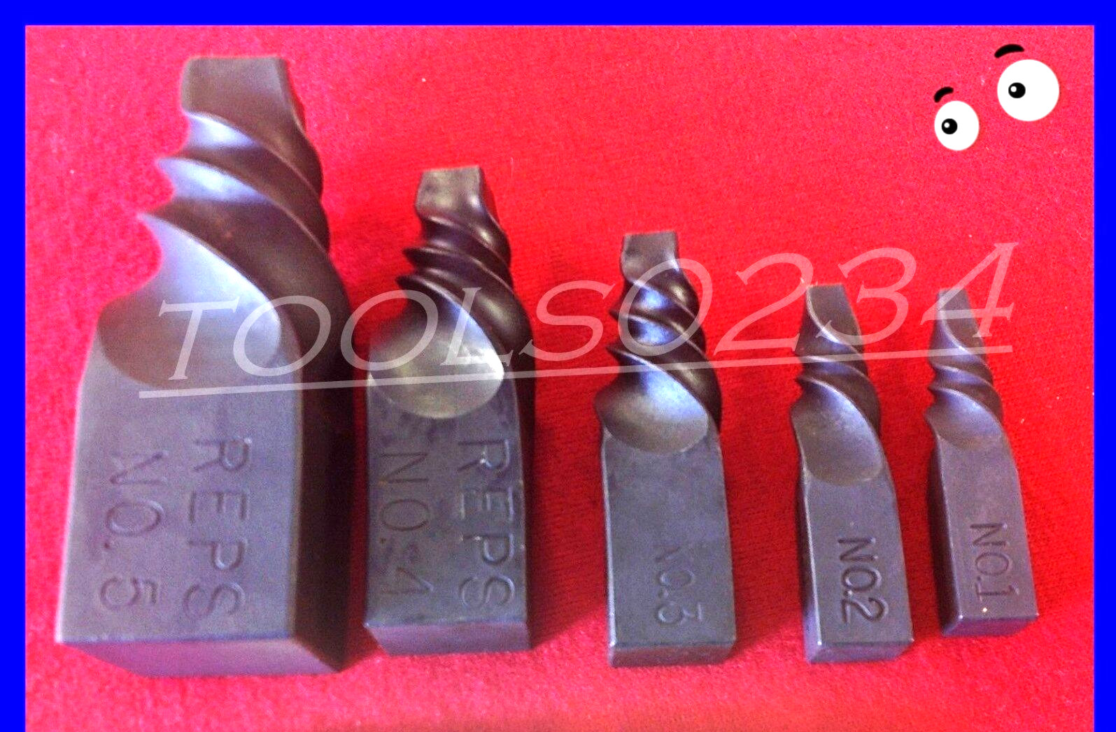 50205 Pipe & Bolt Extractor Set Walton Reps 1/8-3/4 Pipe 3/8-1-1/4 Bolt USA