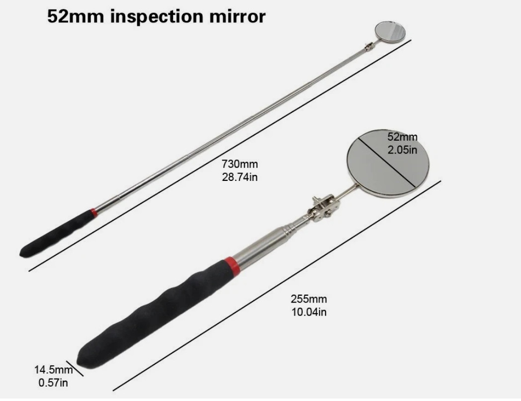 Extending Inspection Mirror Telescopic Swivel Car Mechanic Folding Tool 360 DIY