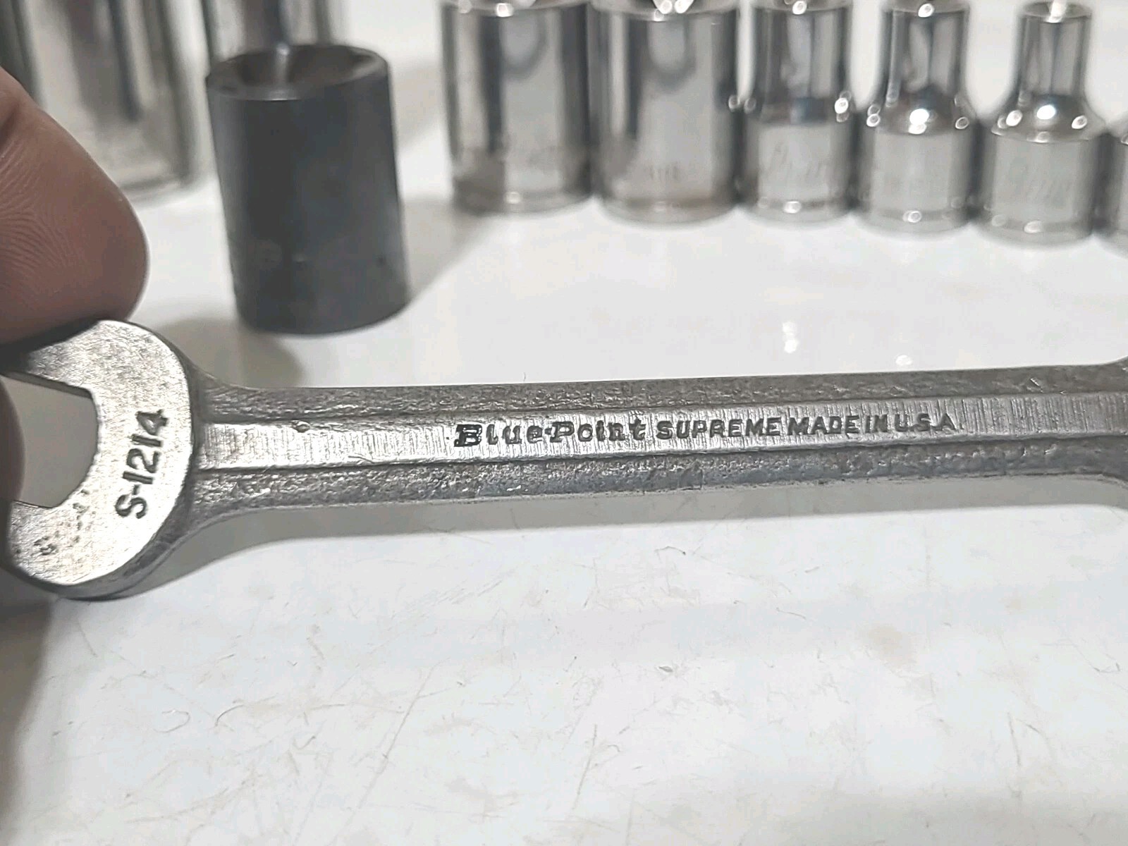 BLUE POINT by SNAP ON 25 Piece 3/8″ Dr Socket Sets Wrench USA MADE TOOLS
