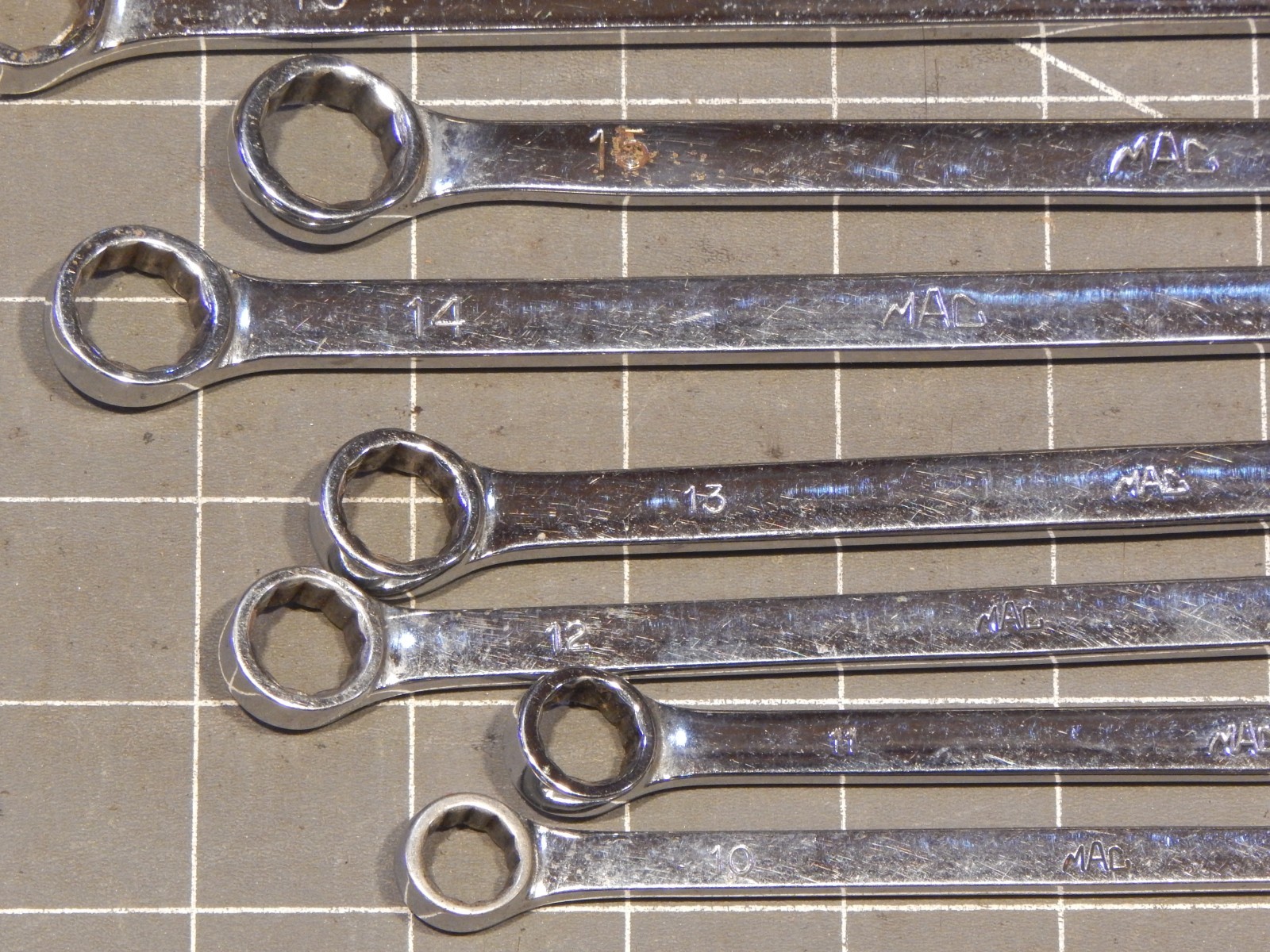 Mac Tools 13Pc Metric Long Combination Wrench Set 10MM 19MM 21MM 22MM 12Pt M CL