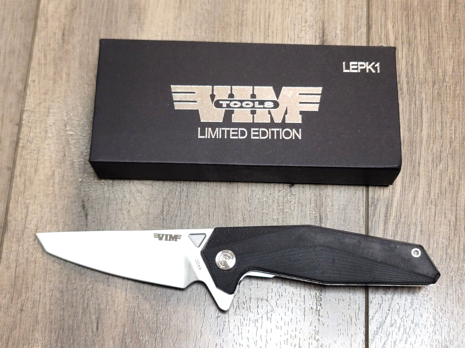 VIM Tools Limited Edition Liner Lock Pocket Knife w/ Pocket Clip, 440C #LPEK1