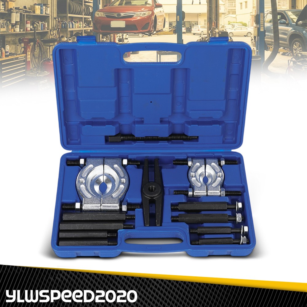 12PCS Bearing Separator Set 5-Ton Fly Wheel Separator W/ Gear Hub Puller Tool