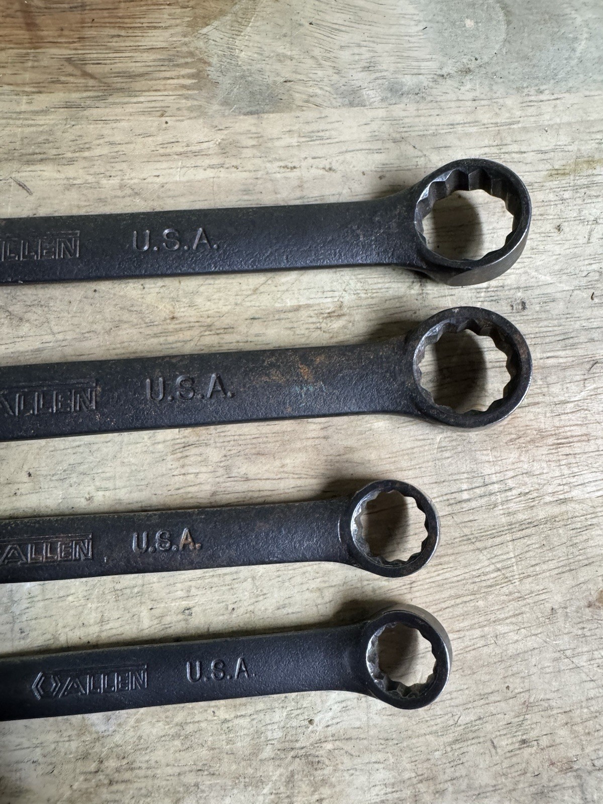 Allen Tools 4 Piece SAE Combination Wrench Set Made in USA