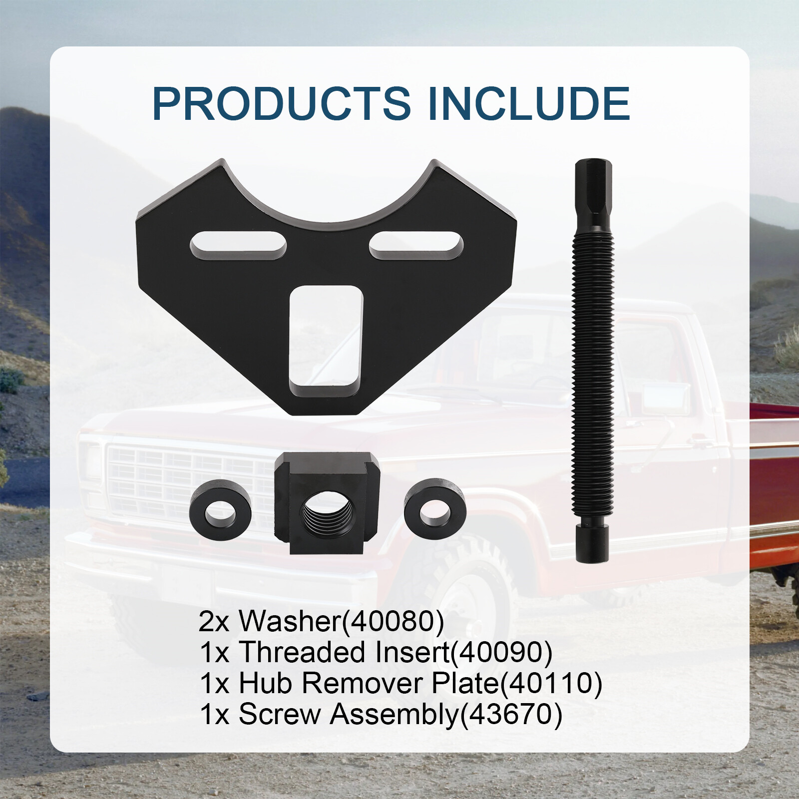 New Wheel Hub Removal Tool Fit For Most 5 6 8 Lug Hub Assembly 40100