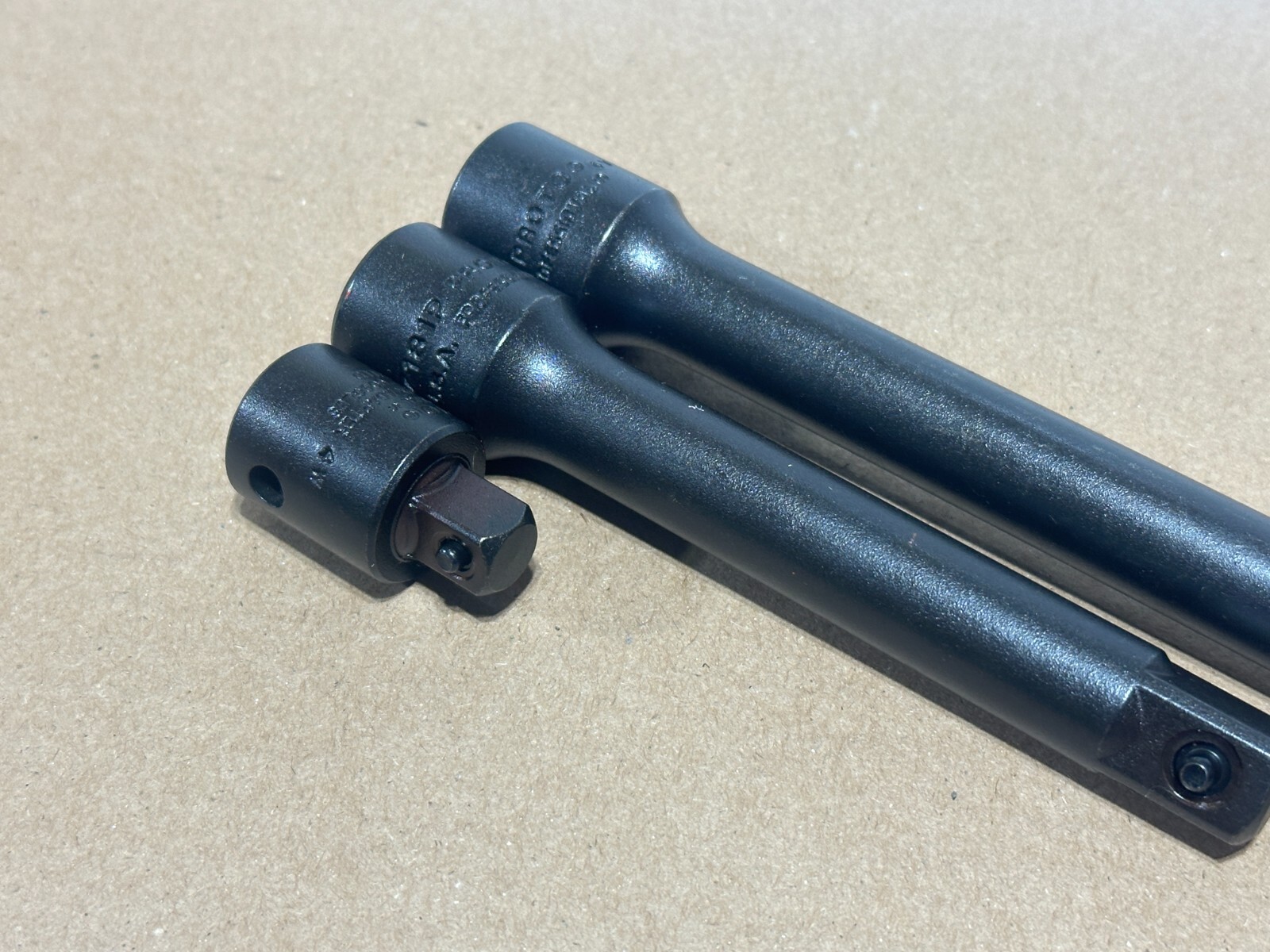 NEW Proto Tools USA 3pc 1/2” Drive Impact Extension Adapter Set Lot, 5” 10” Long