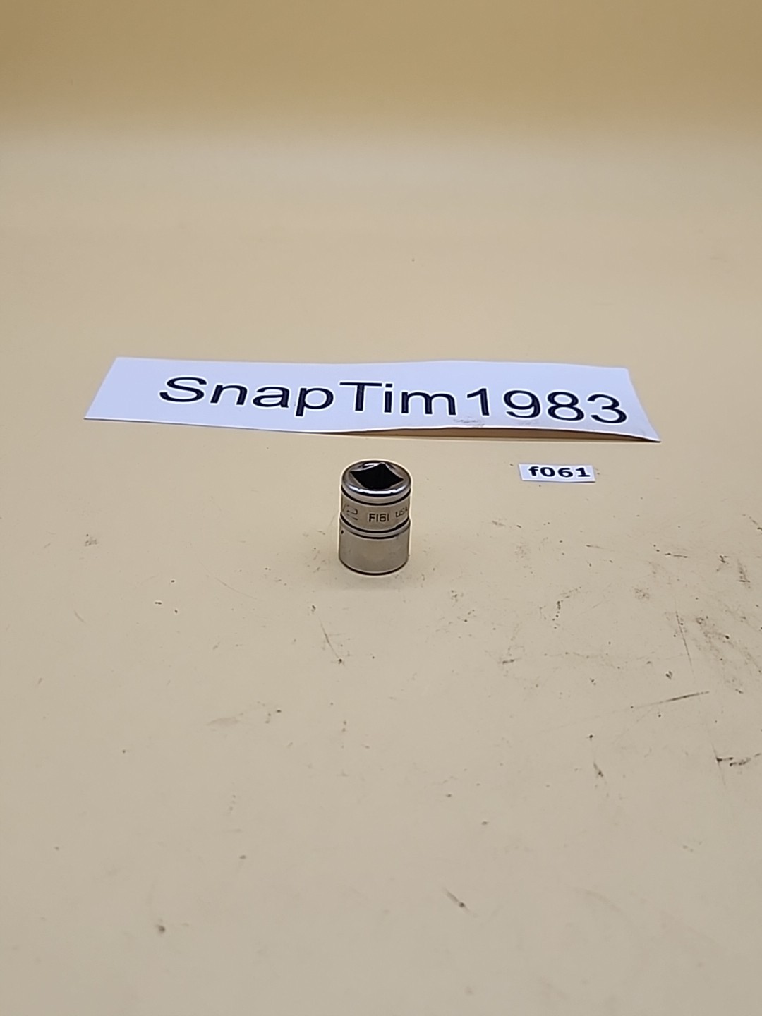 Snap-on Tools 3/8” Drive ½” 12 Point Shallow Chrome Socket F161 USA