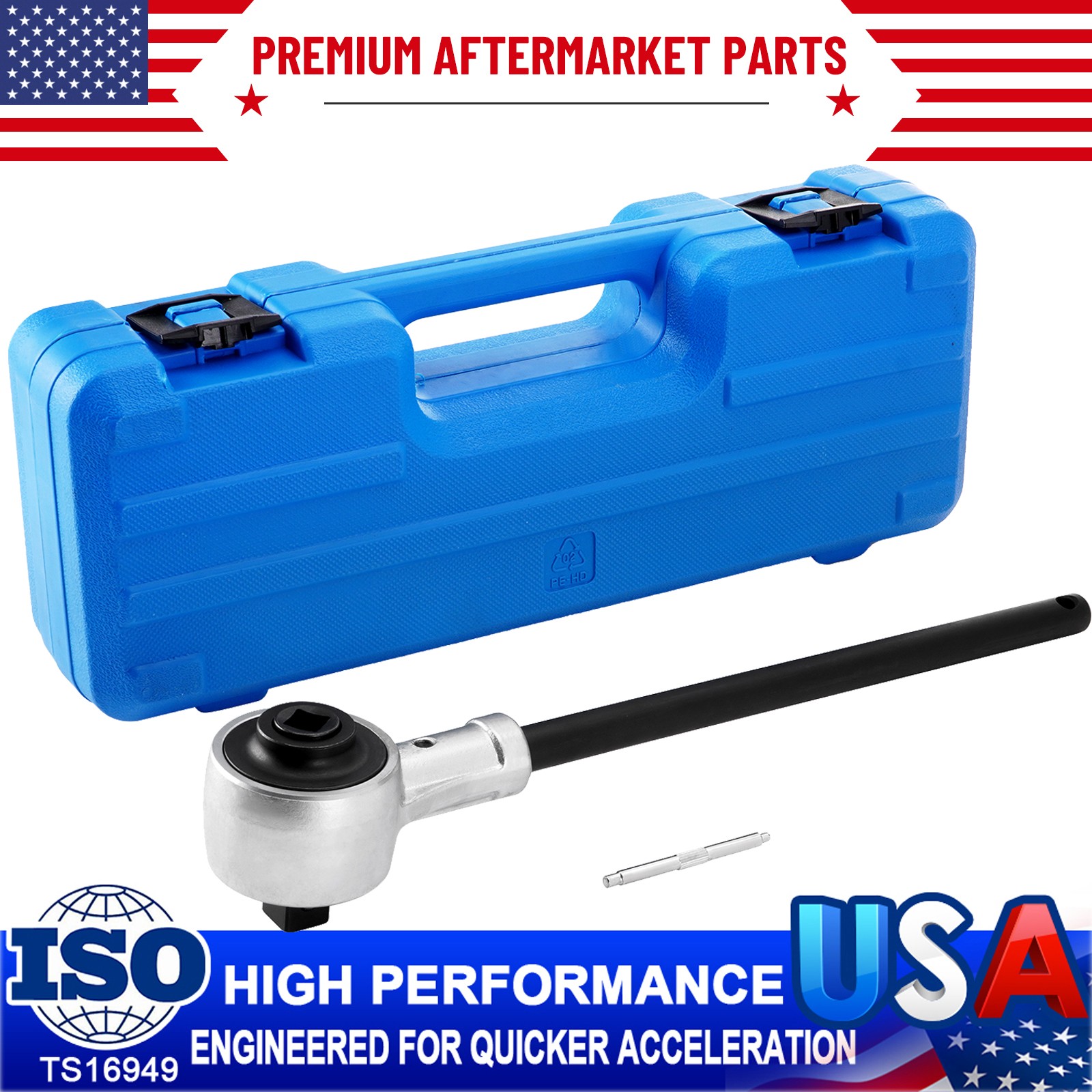 3/4″ Torque Wrench 1/2″ Multiplier 2,200 Foot Pound Professional Grade 03716B US