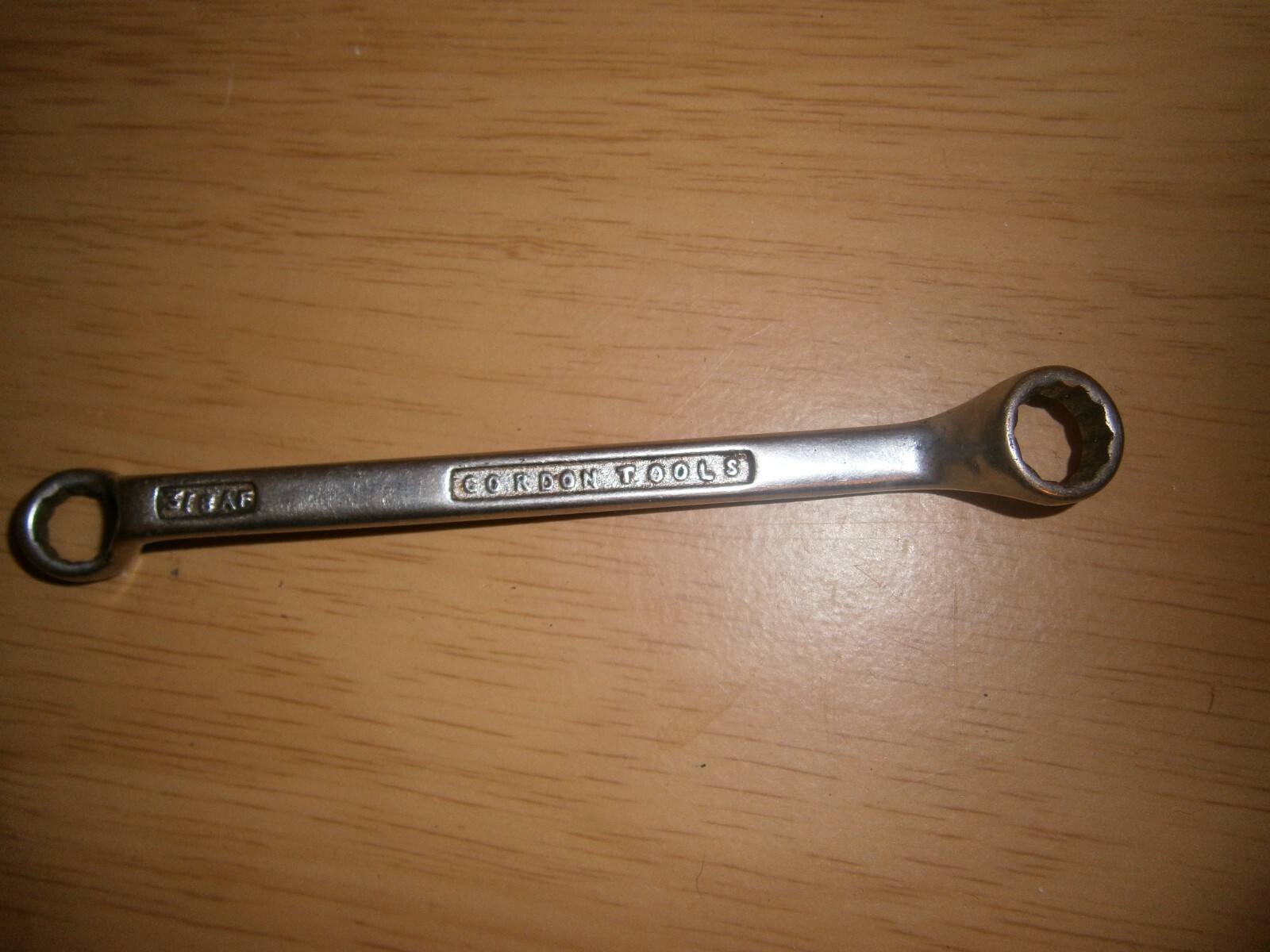 Vintage silver tone spanner. 3/8AF 7/16 AF (E6a)