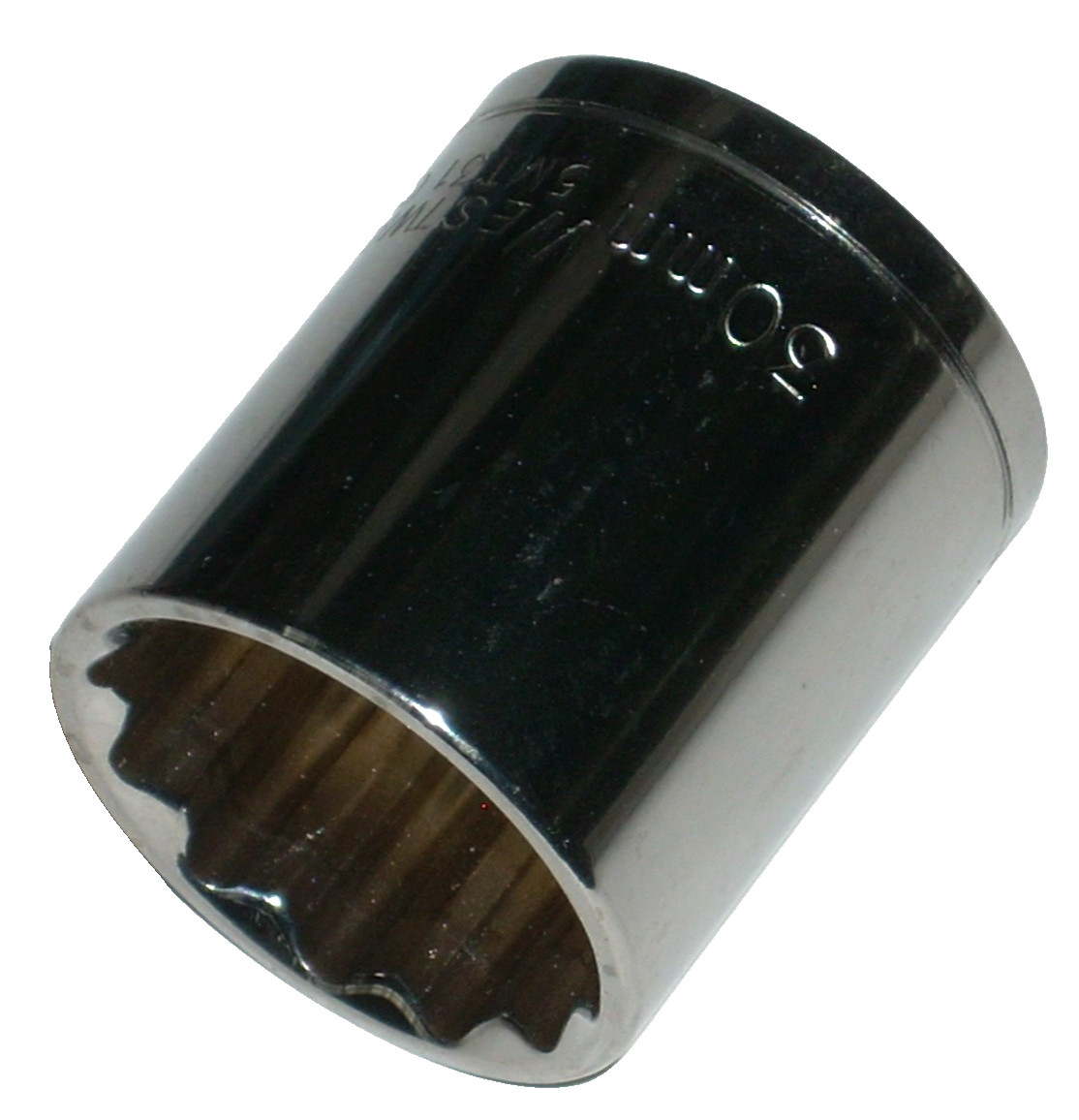 Westward 30 mm Socket 12 pt, 1/2 in Drive, Chrome Vandium Coated – 2pk