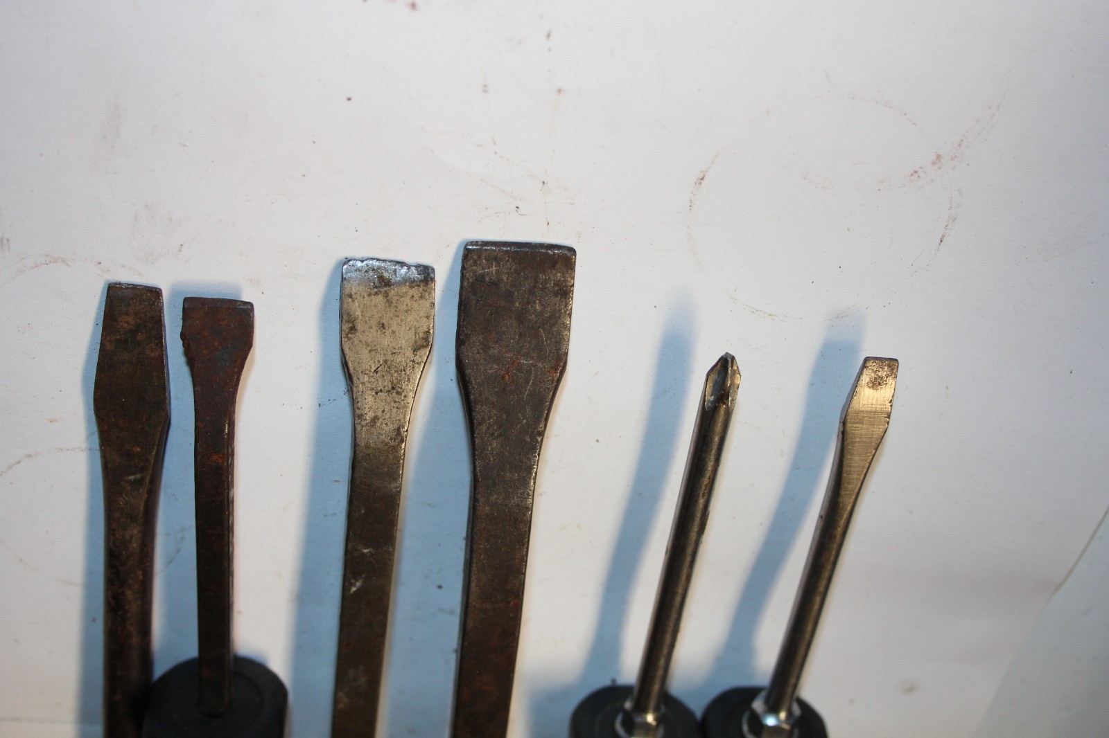 Snap-On TOOLS 6 Piece Combination Black Hard Handle PRYBAR / Screwdriver LOT USA