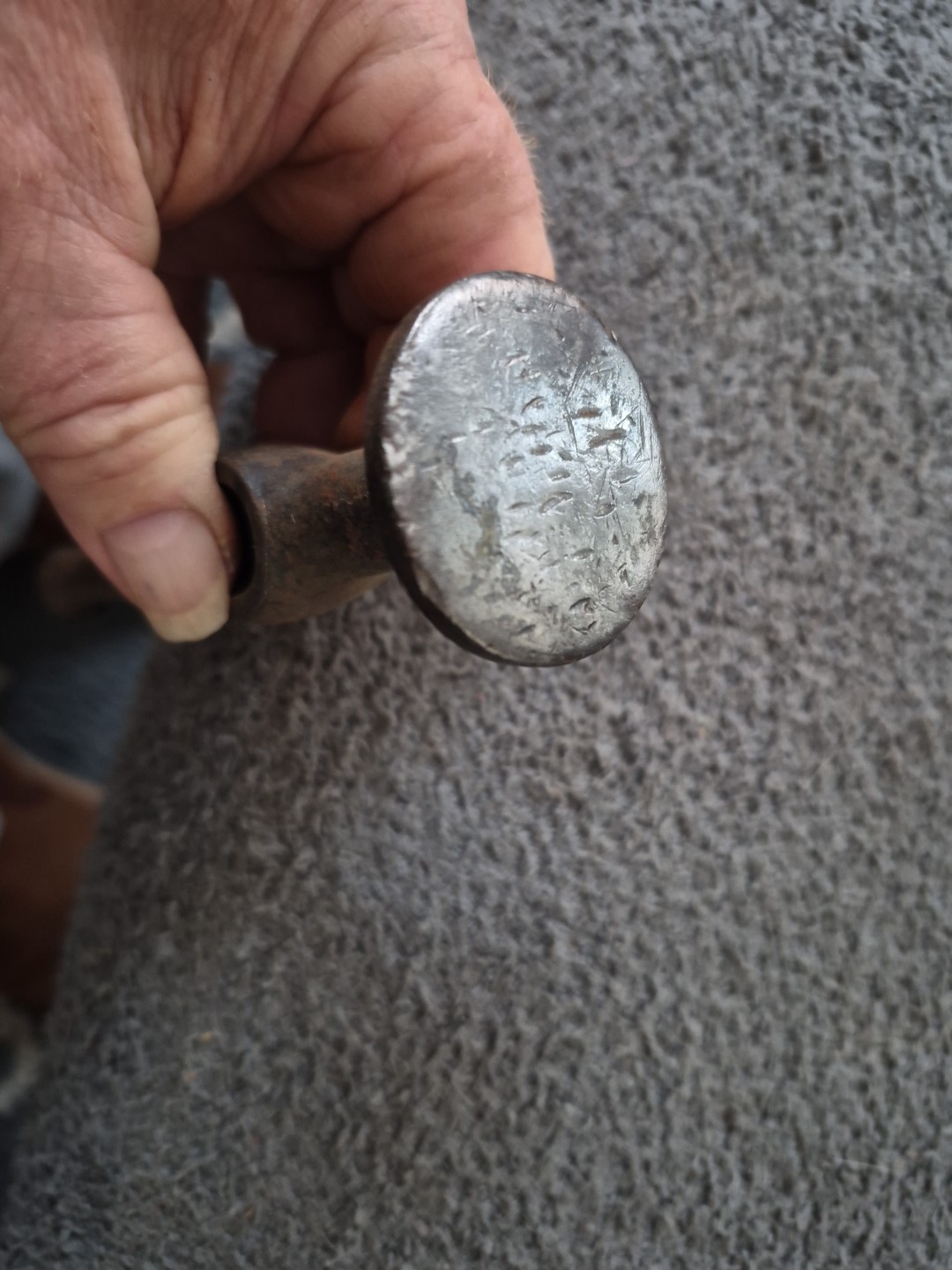 Vintage Auto Body Hammer Round Herbrand Head Only
