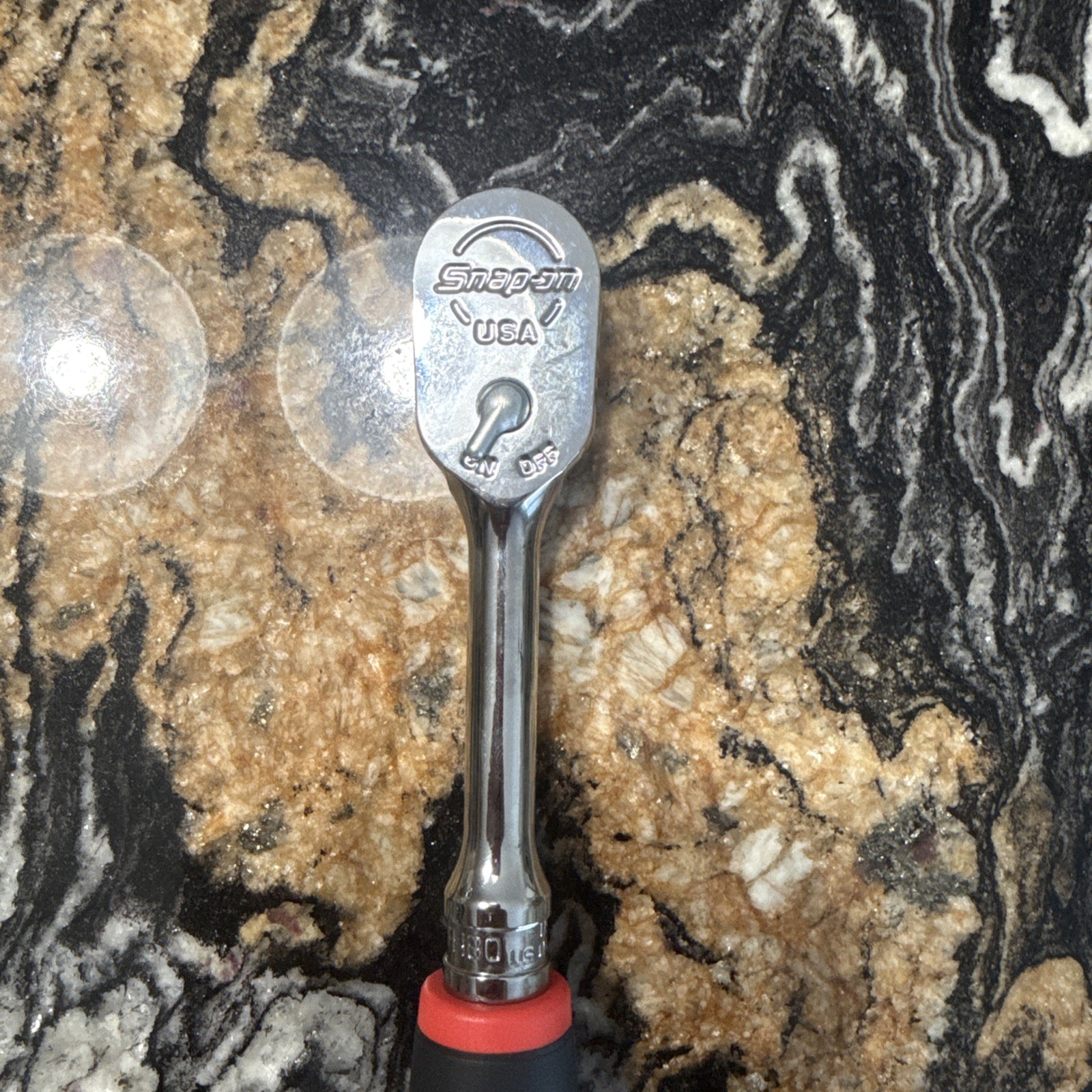 Snap- On Tools USA NEW Red 3/8” Drive Soft grip Fixed Head Ratchet FH80
