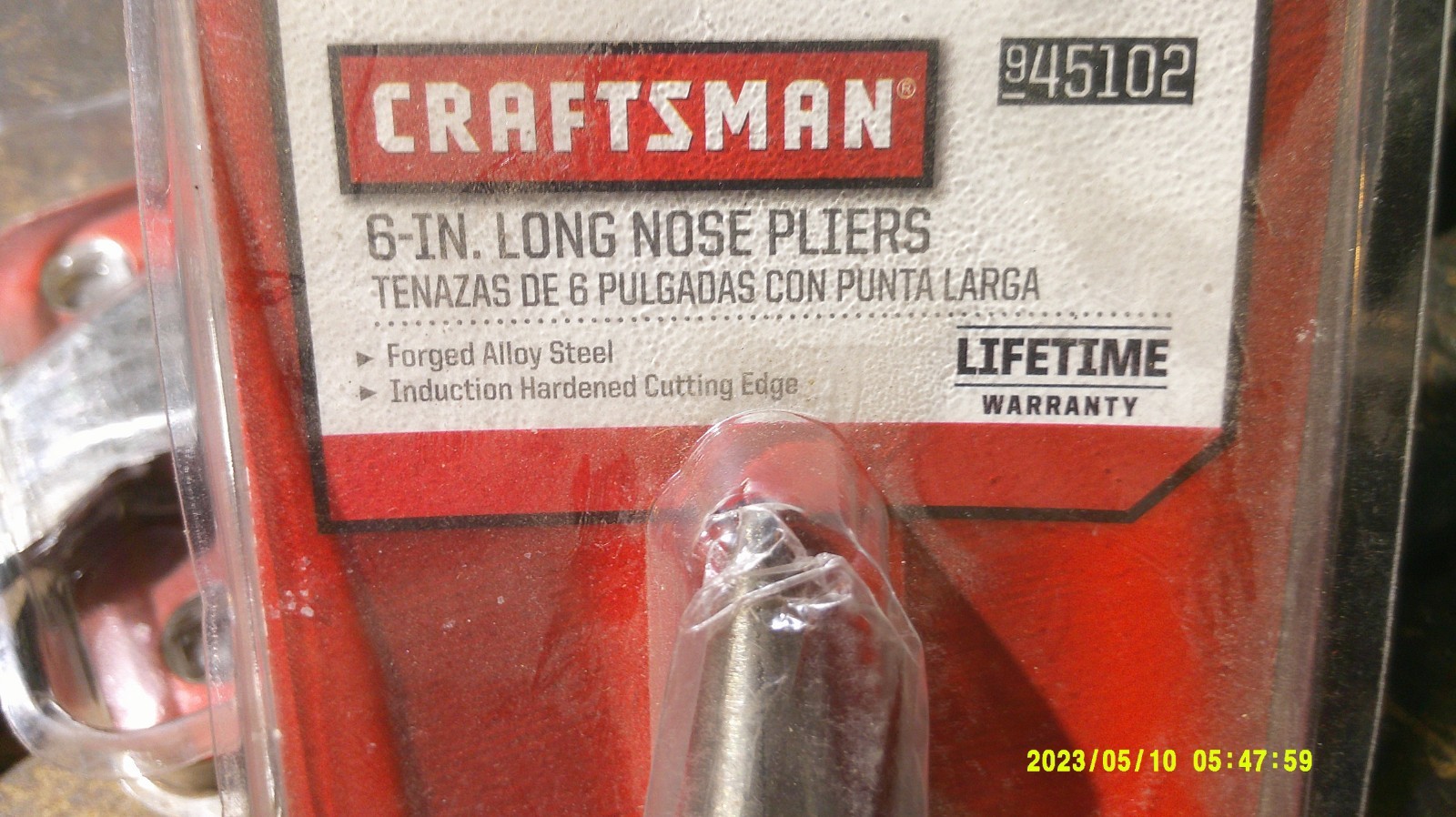 1 Craftsman 6 in. Pliers, Needle nose- USA – Part # 45102