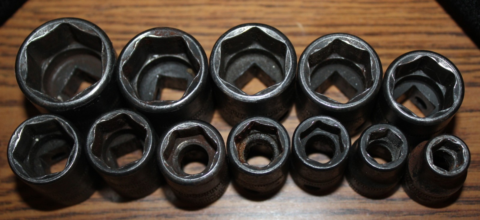 Snap On 6 pt IMFM 3/8″ Dr. 12 pc. Impact Shallow Socket Set 8mm-21mm – NO 10mm