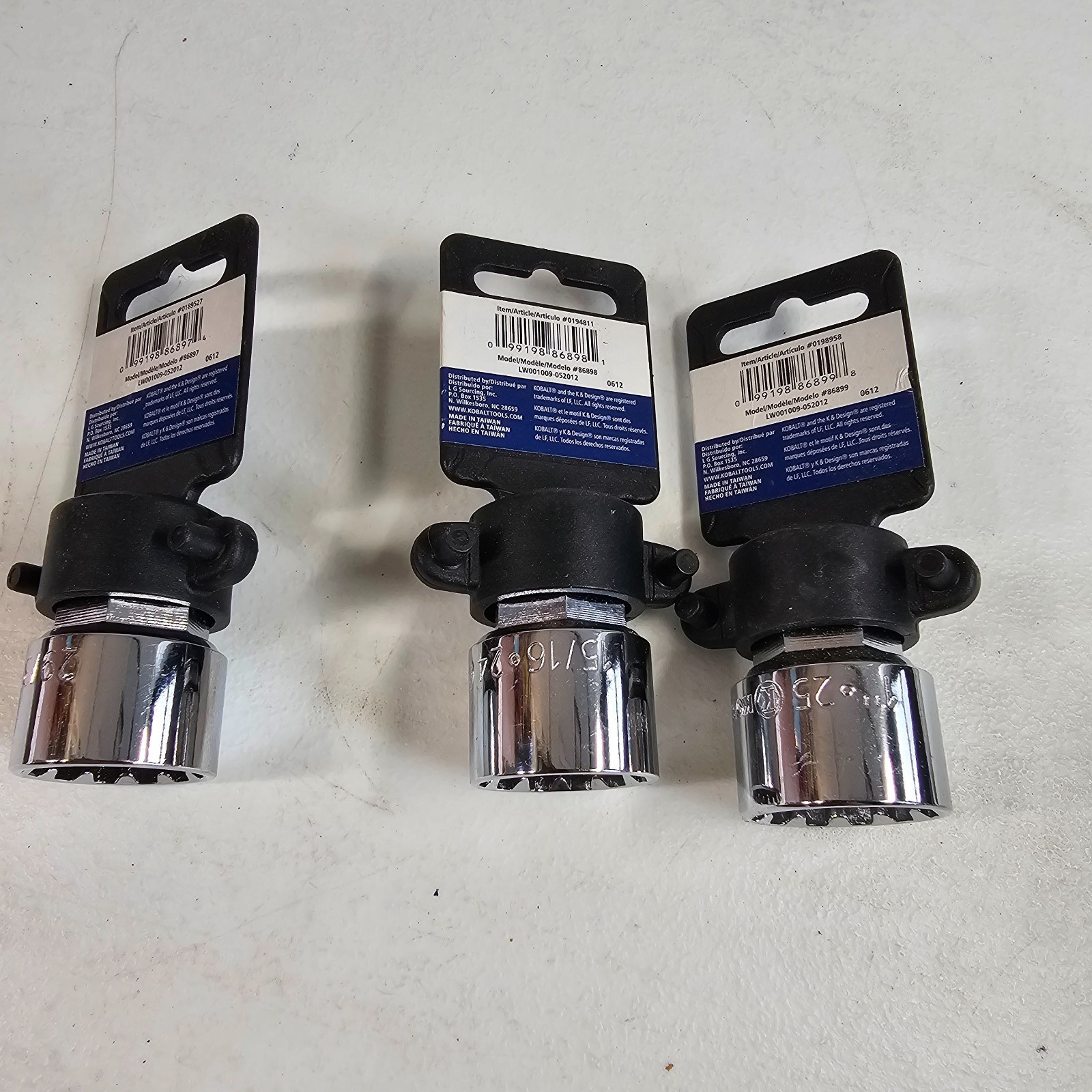 Kobalt 9 Pieces 7 1/2″ Drive Sockets 12-Point Universal SAE Metric 2 Extensions