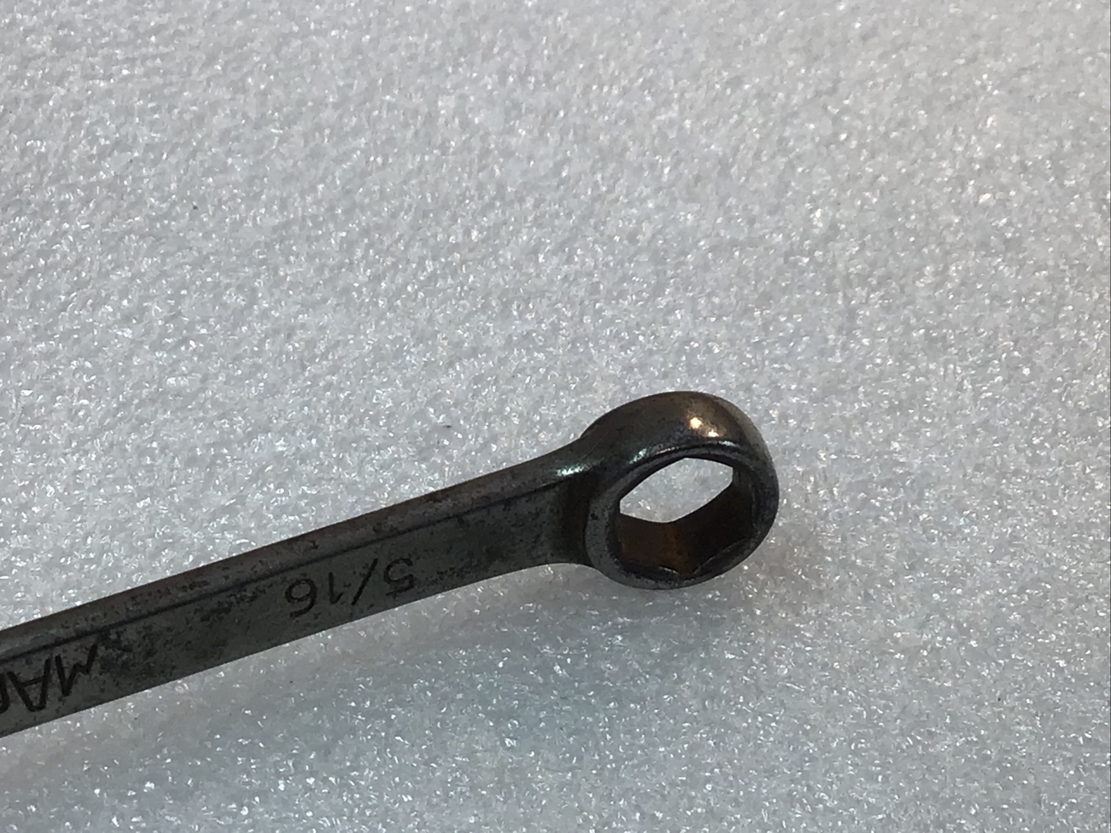MAC TOOLS#CH10 – 5/16”, SAE, 6 PT., CHROME, SHORT, COMBINATION WRENCH-U.S.A-