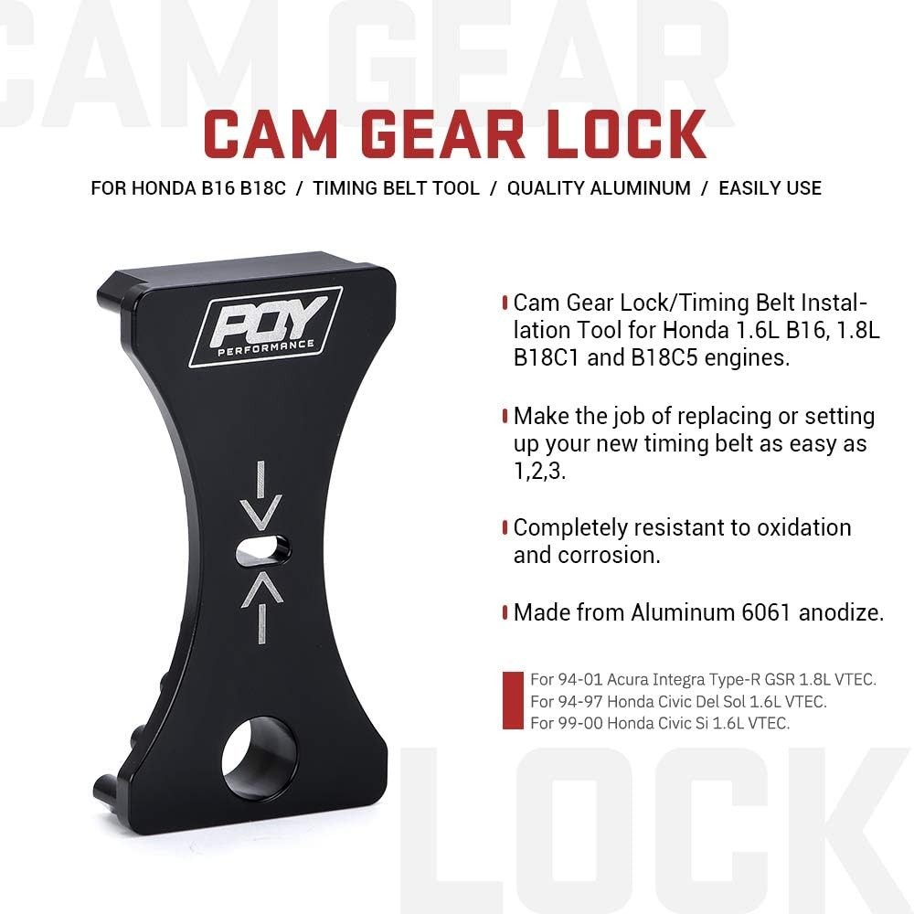 Precision Engine Cam Gear Lock Tool for Easy Timing Belt Replacement – Black