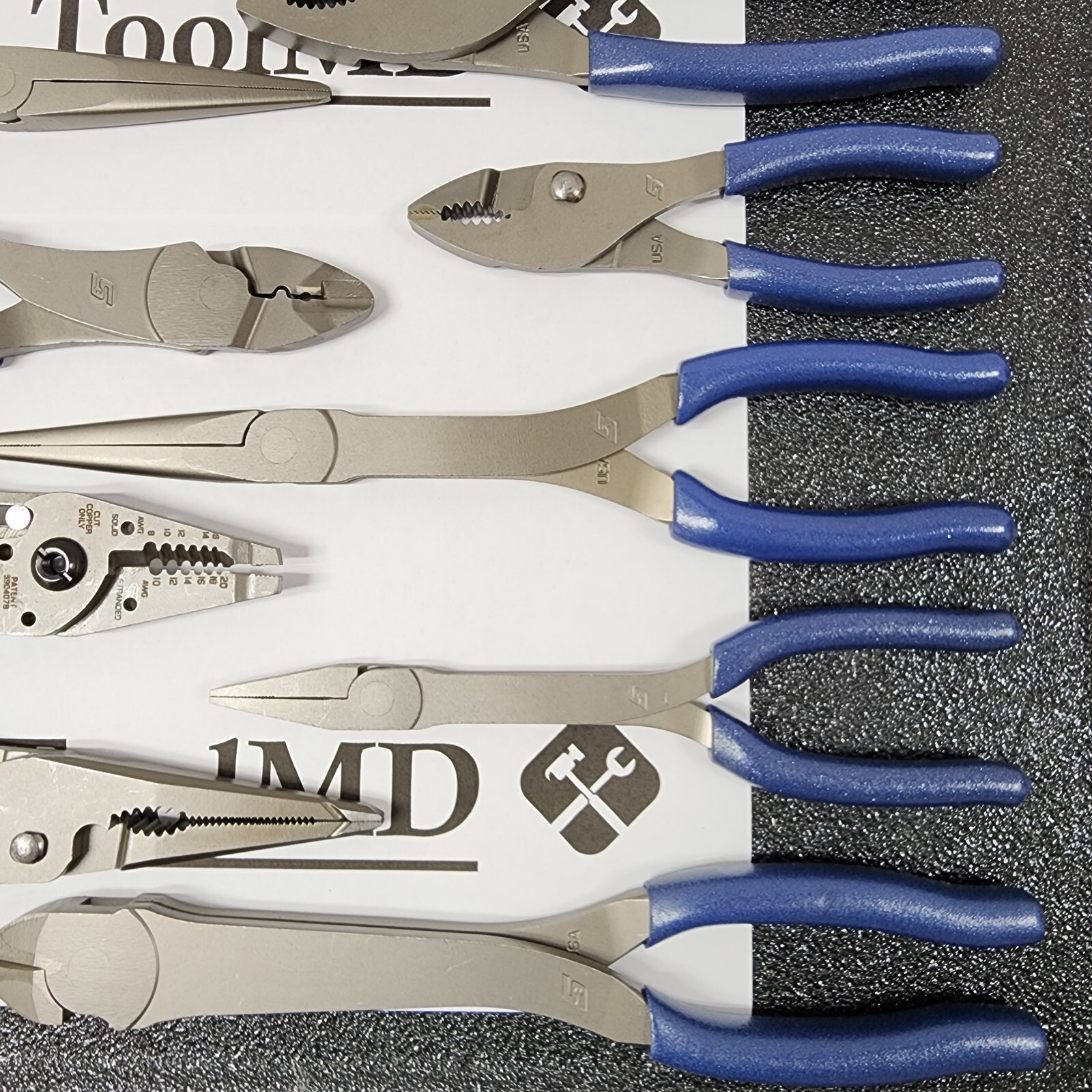 Snap-on Tools USA NEW 14pc POWER BLUE Master Plier/Cutter/Stripper Set LN47ACF