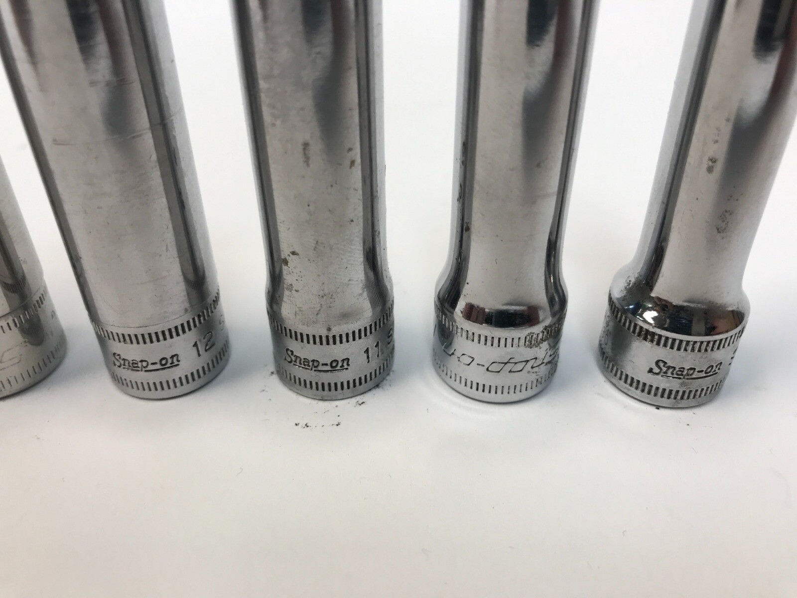 Snap On 11Pc Metric 3/8 Drive 6pt Deep Socket Set 9MM – 19MM SFSM