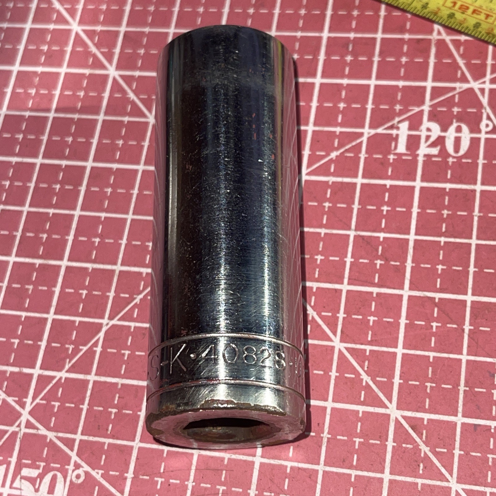 S-K USA 40828 7/8 In SAE 1/2” Drive Deep 12 Point Socket Vintage SK 1/2 7/8”