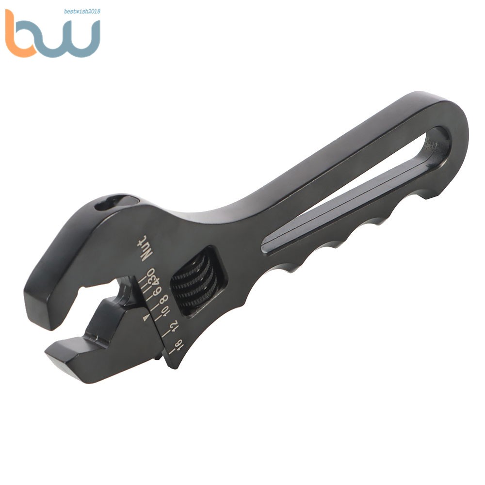 One Black Adjustable Wrench Aluminum Tool Spanner 3AN-16AN For Hose End Fitting