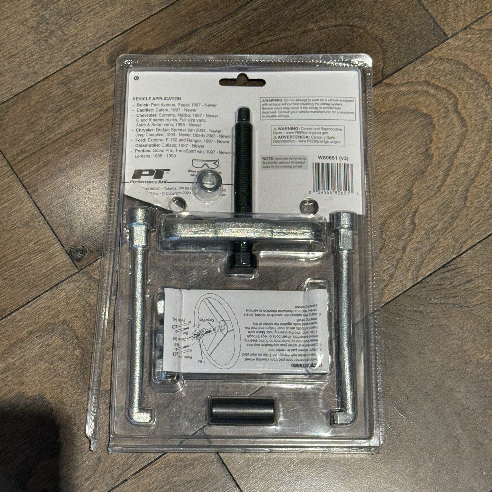 Performance Tool W80651 Steering Wheel Remover Set