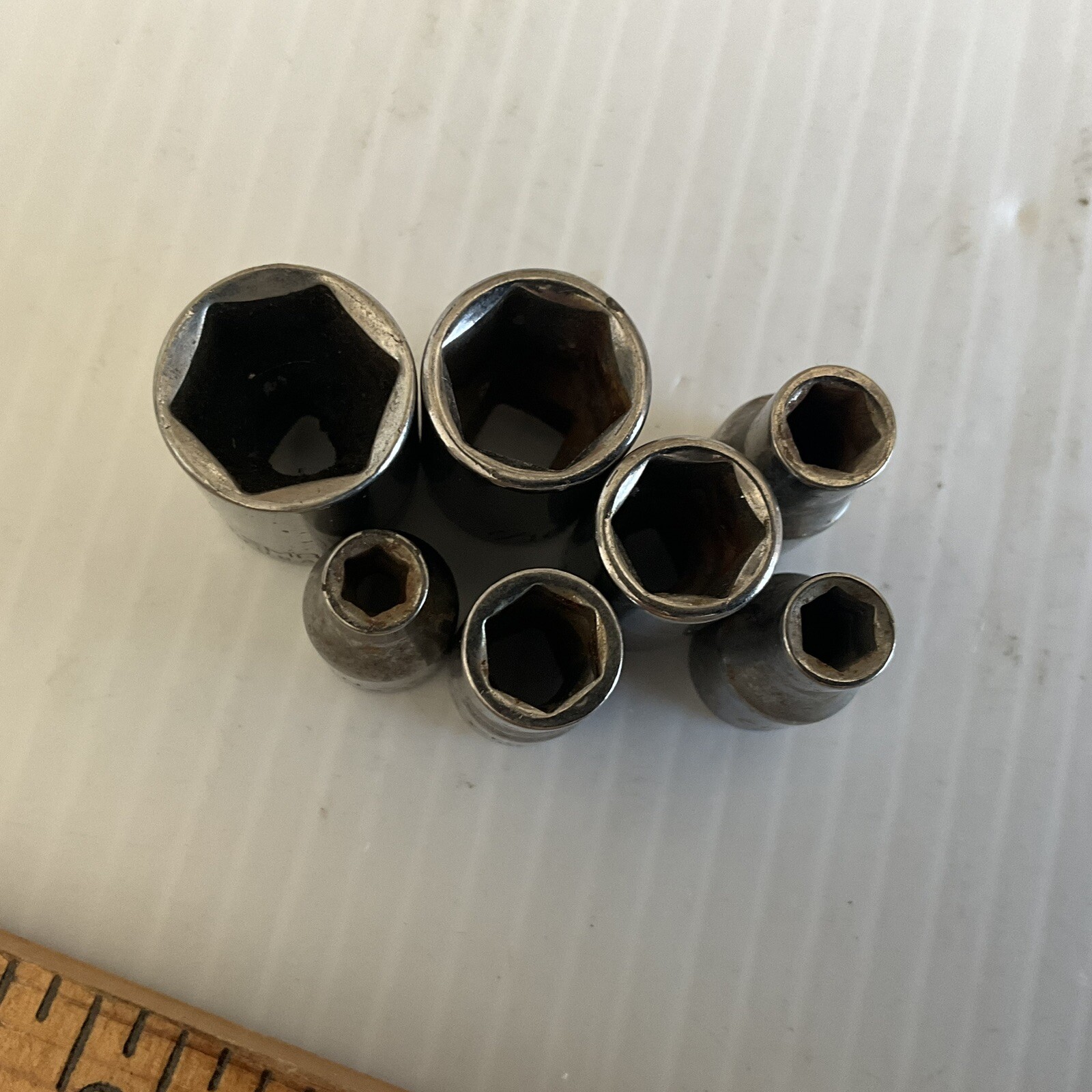 Craftsman Socket Set SAE 1/2″ 7/16″ 11/32″ 9/32″ 7/32″ 3/16″ 5/32″ USA 1/4″ Dr
