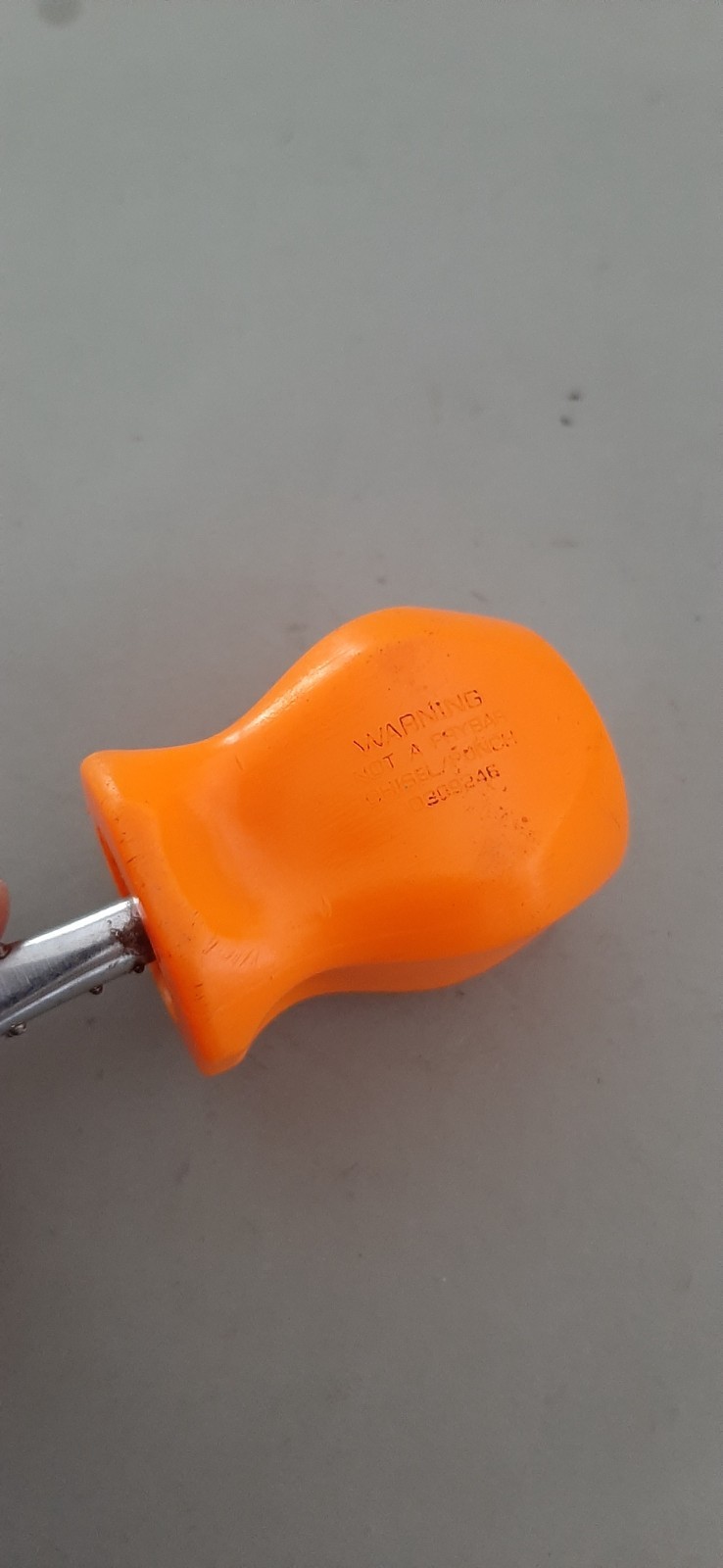 Snap-on SDD1 Orange Hard Handle Stubby Screwdriver Flat Head Tip Slotted READ!!