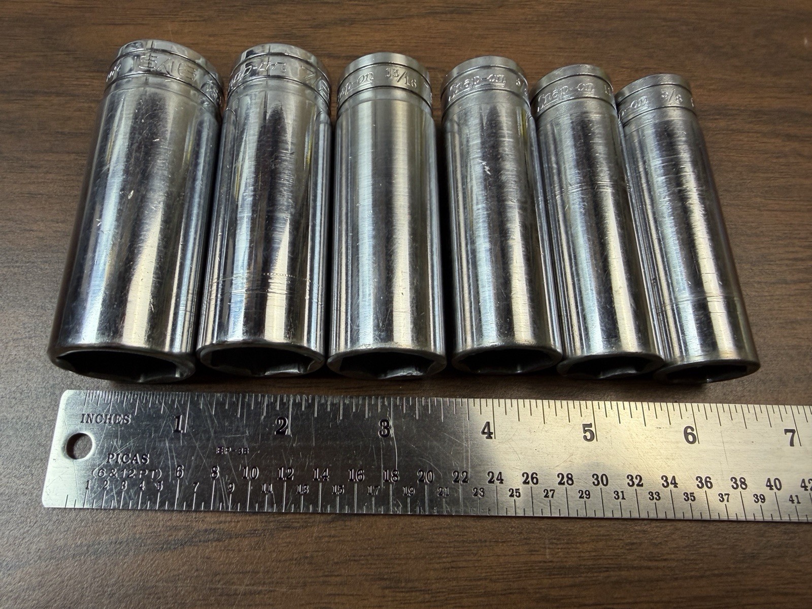 Snap-on Tools TS301 TS281 TS261 TS241 TS221 TS201 6Pt 1/2 Deep Sockets Lot USA