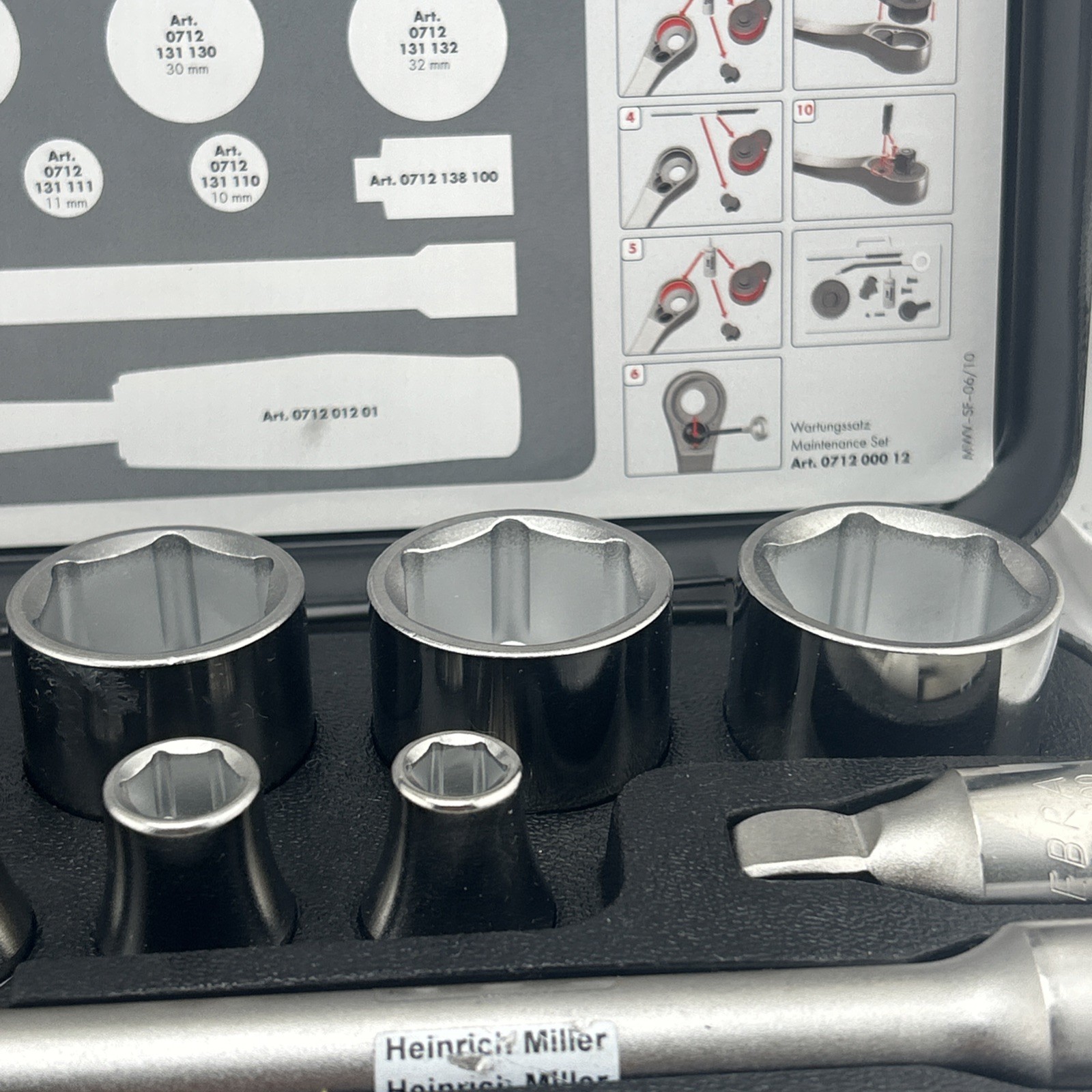 Wurth Zebra 1/2 Inch Multi Socket Wrench Assortment 24 Pieces 096513023 10-32MM