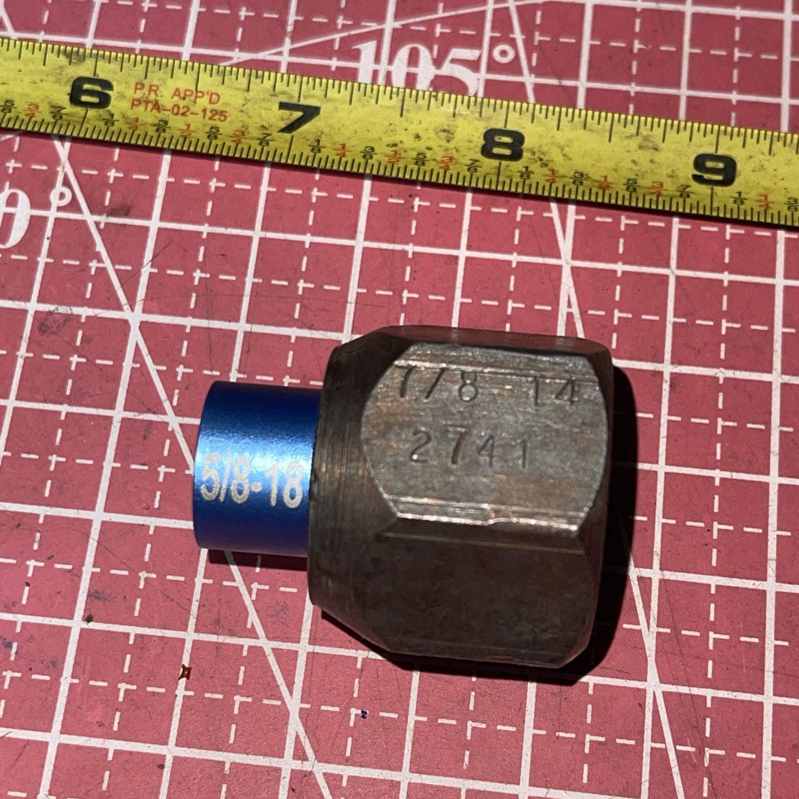 National USA 2741 Push Pull Adapter 7/8-14 Female To 5/8-18 Female Connect OTC