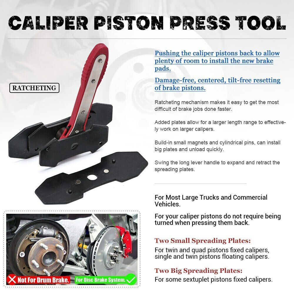 Car Ratchet Brake Caliper Piston Spreader Press Tool Brake Caliper Compressor