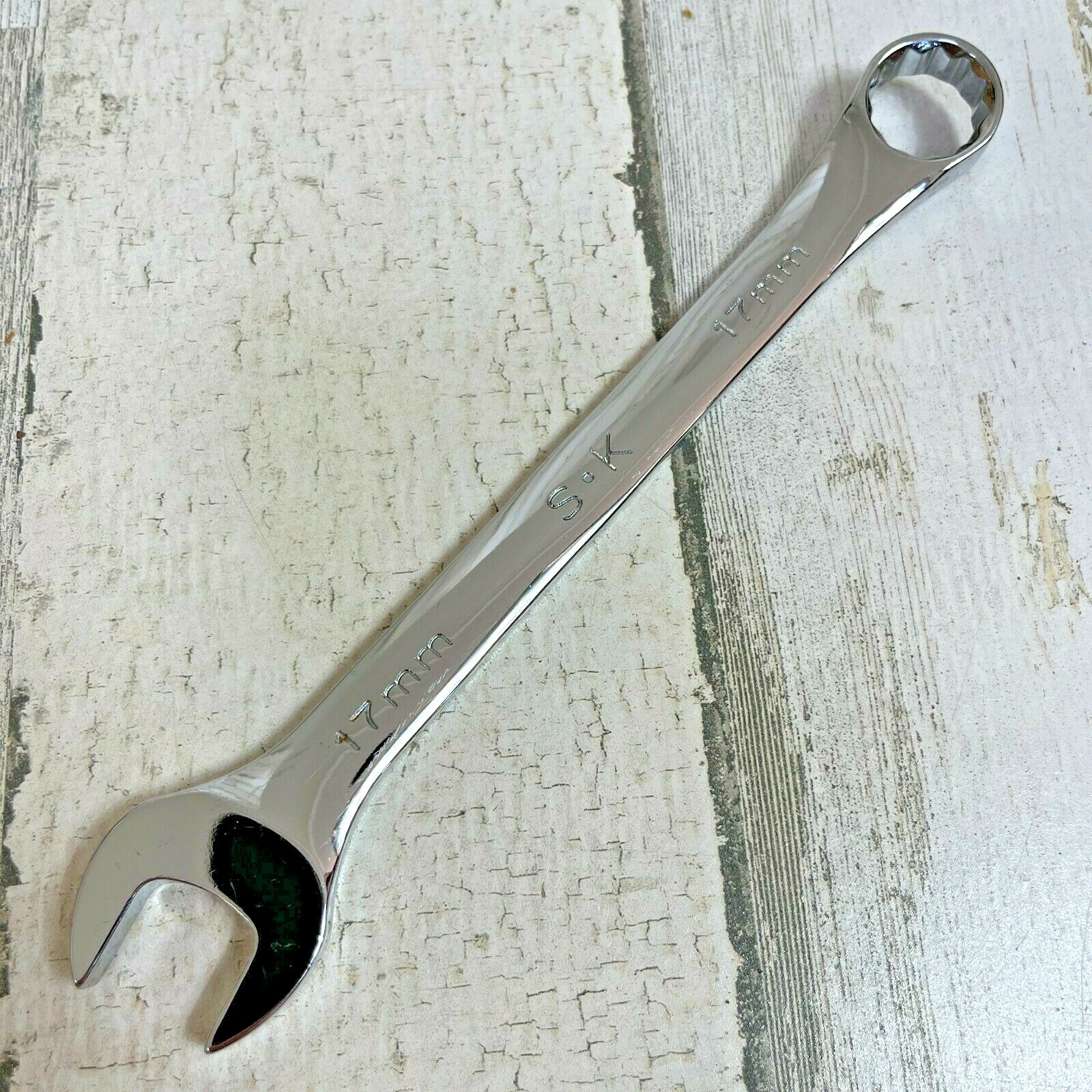 S-K Tools USA 17mm SuperKrome® Metric Combination Wrench 88317 12 Pt SK Polished
