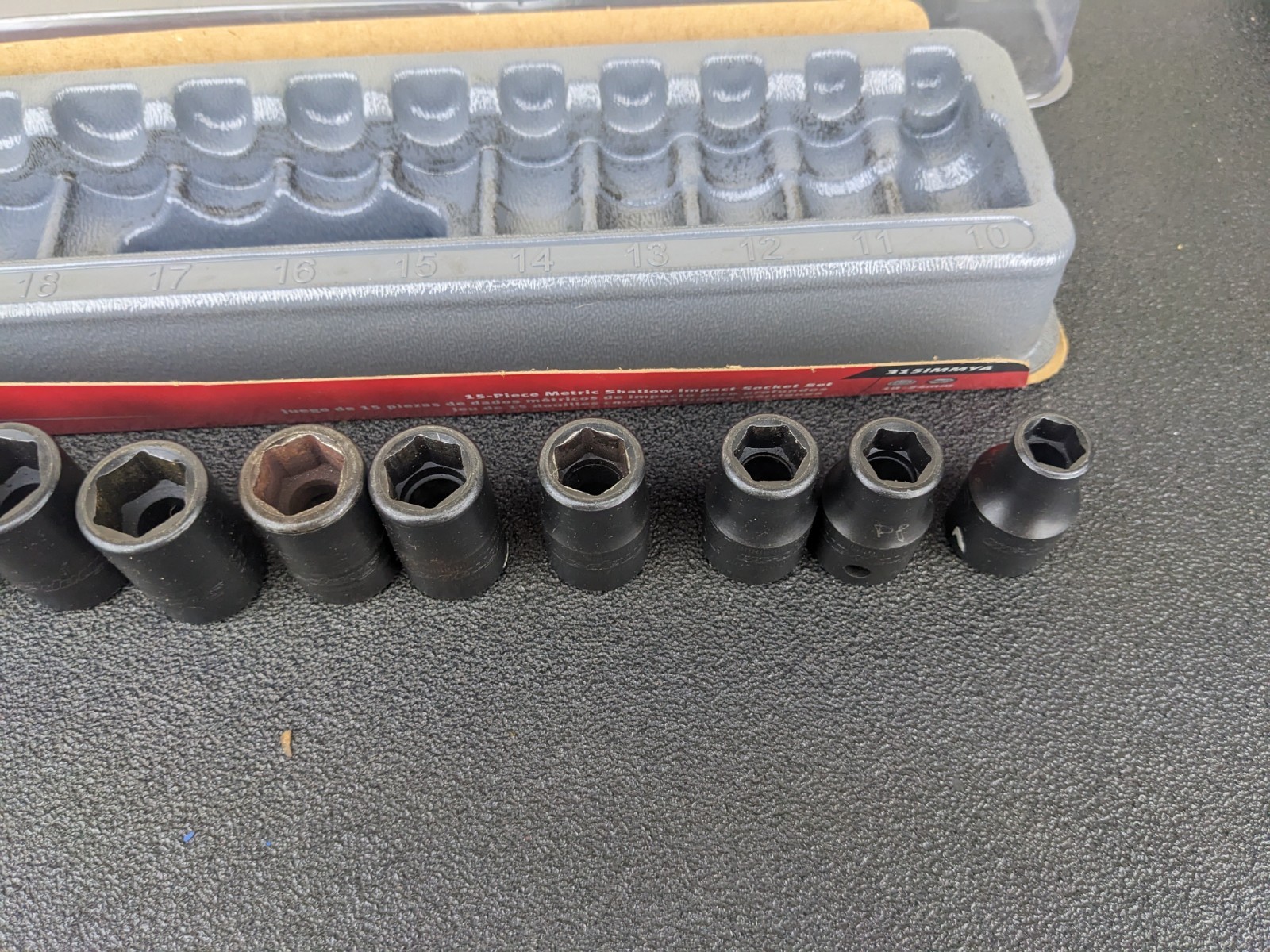 #bm356 Snap On Tools 315IMMYA 15pc 1/2″ Drive Metric Impact Socket Set 10-24mm