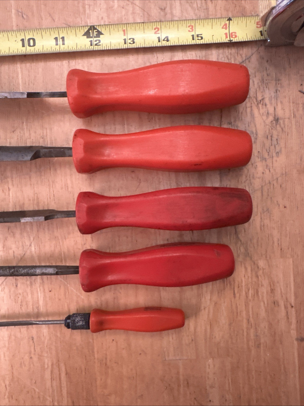 5 Snap-On Hard Handles (2) HF-616 HF-615 HF-614 HF-611. USA Handle, Mixed Files