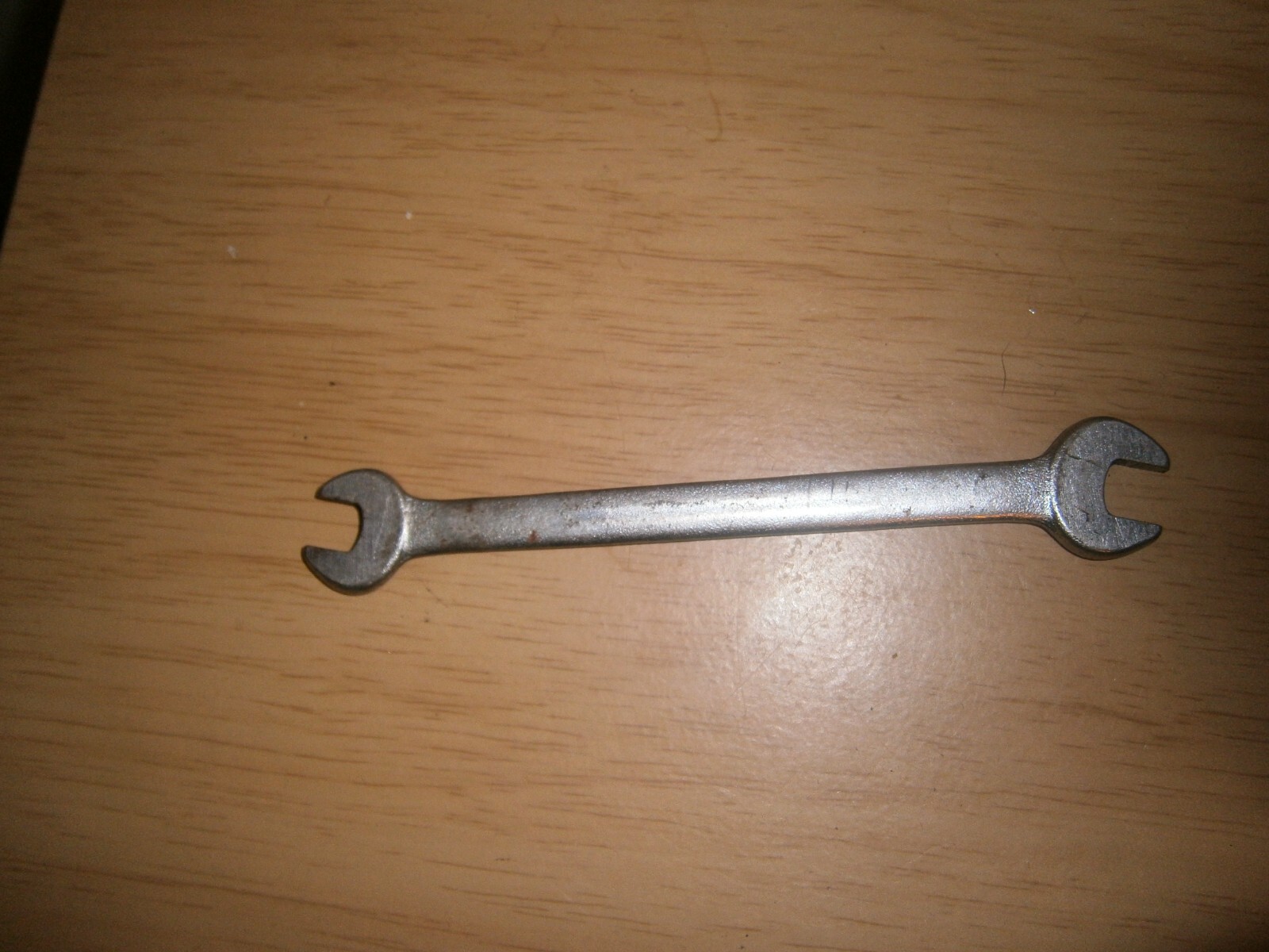 Vintage silver tone spanner. 8 & 9 mm ends West Germany (E6b)