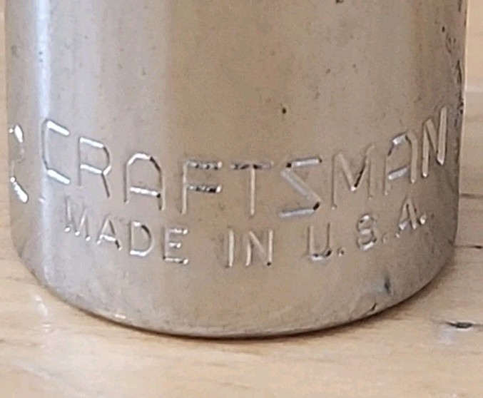 Craftsman Made In USA SAE 6 PT 1/4 Drive Sockets -V-5/16, 11/32, 3/8, 7/16, 1/2