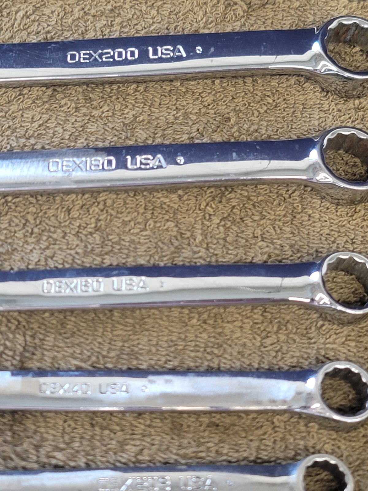 Snap on Short OEX OXI Combination Wrench Set Sae 11/16 5/8 9/16 1/2 3/8 1/4 5/32