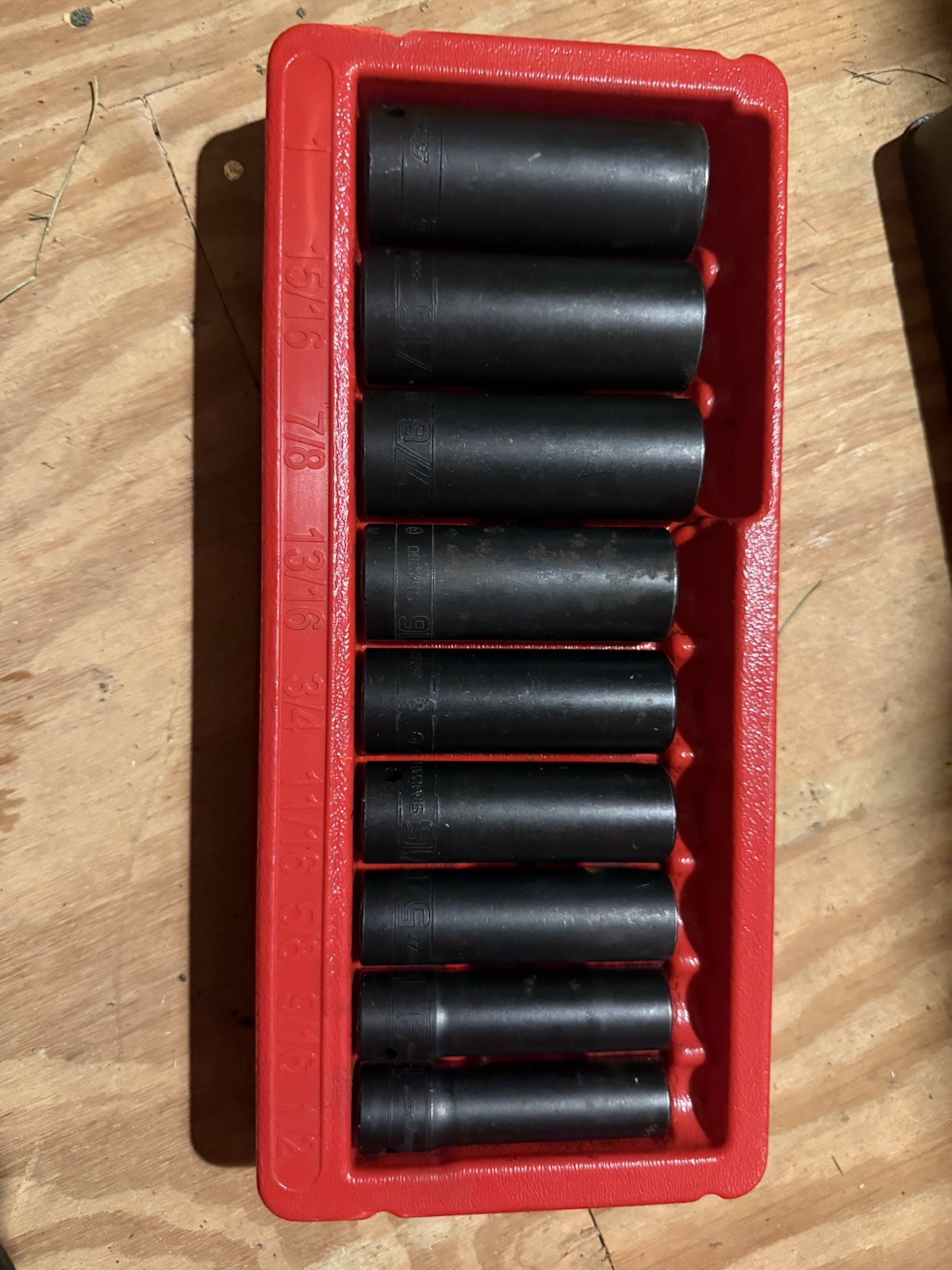Snap-On Set, Socket, SAE Standard, Impact, Deep, 6-Point (9 pcs.) (1/2″ to 1″)