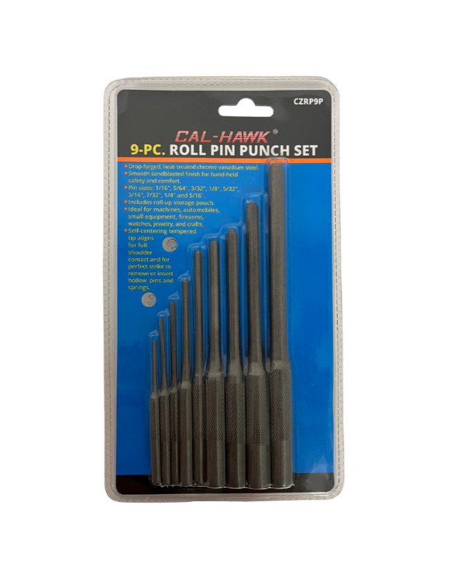 9PC ROLL PIN PUNCH SET CZRP9P